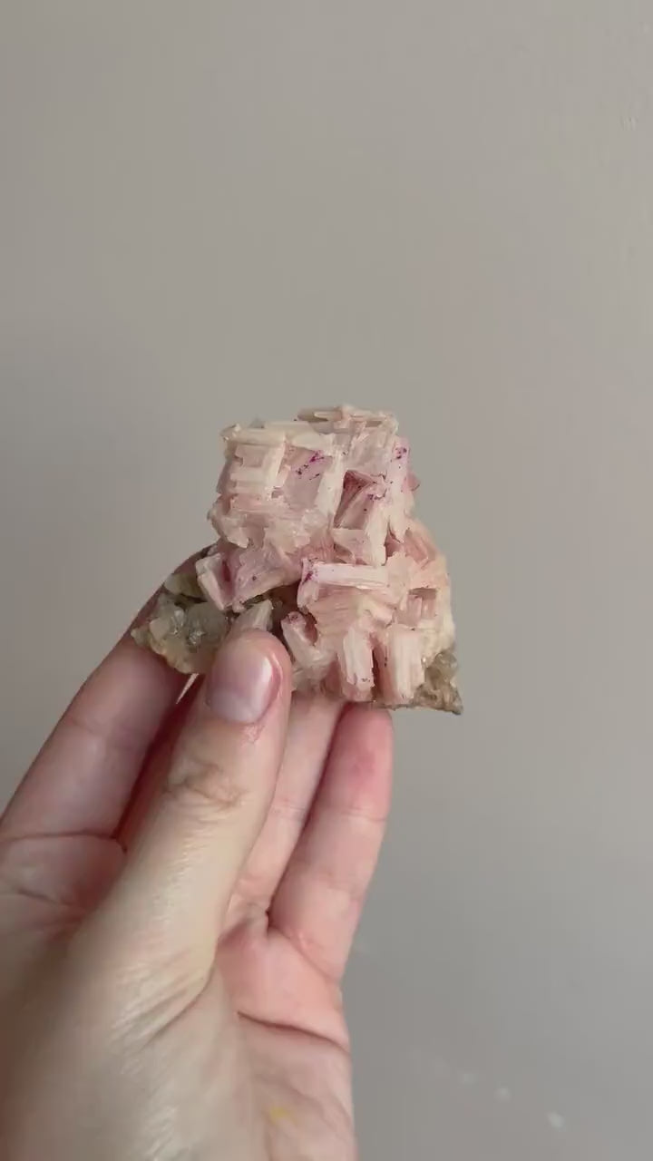 Pink Halite on Trona from Owen’s Lake