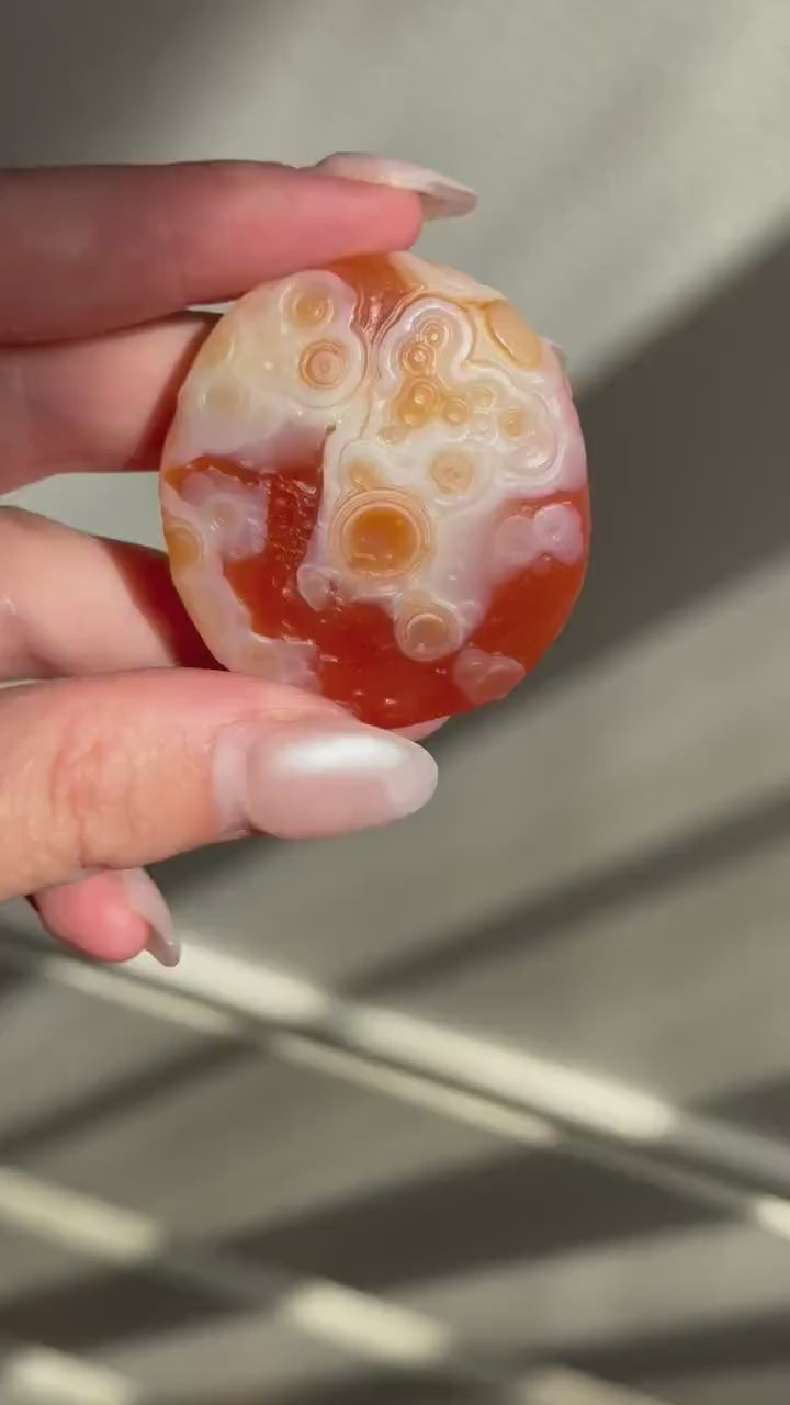 Beautiful Gobi Desert Agate Round Flat Stone | Gobi Agate Nodule