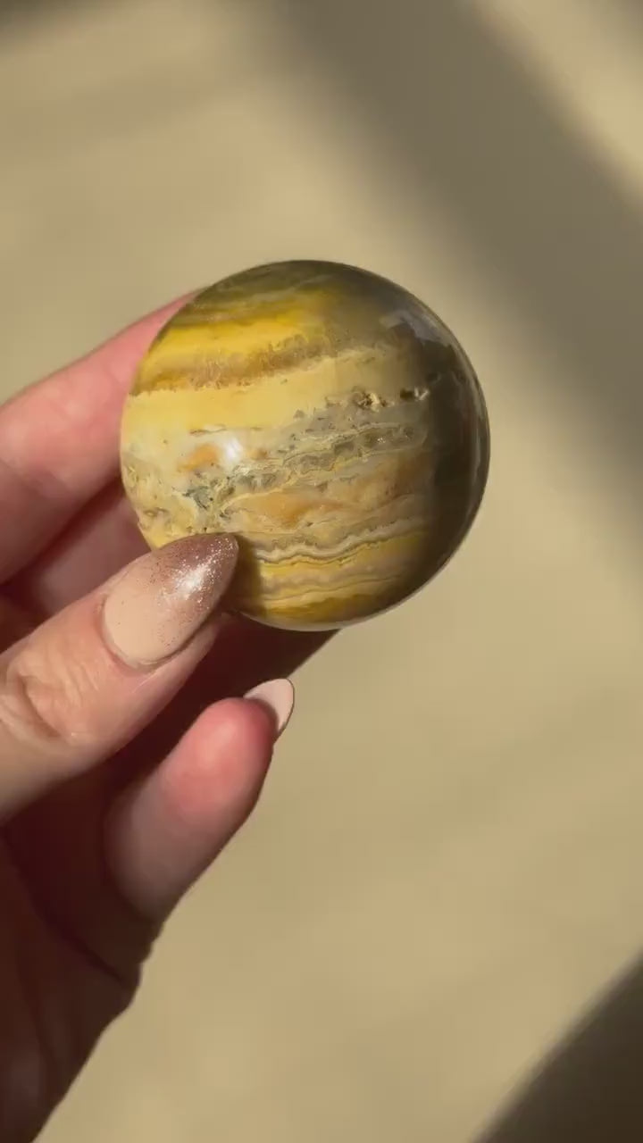 Beautiful Crazy Lace Agate Sphere from Mexico | 55mm Crazy Lace Agate Ball