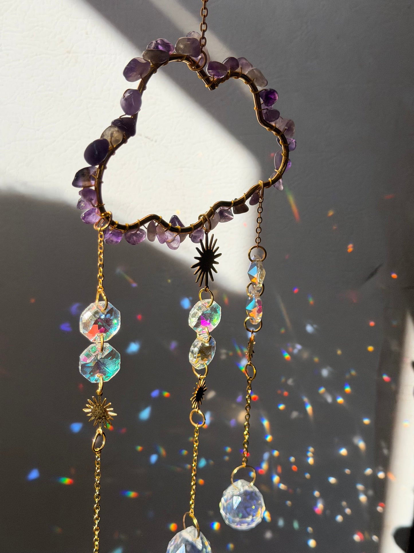 Stunning Cloud Amethyst Suncatcher
