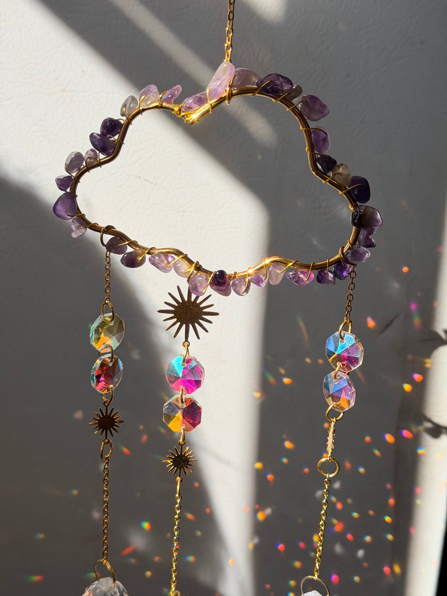 Stunning Cloud Amethyst Suncatcher