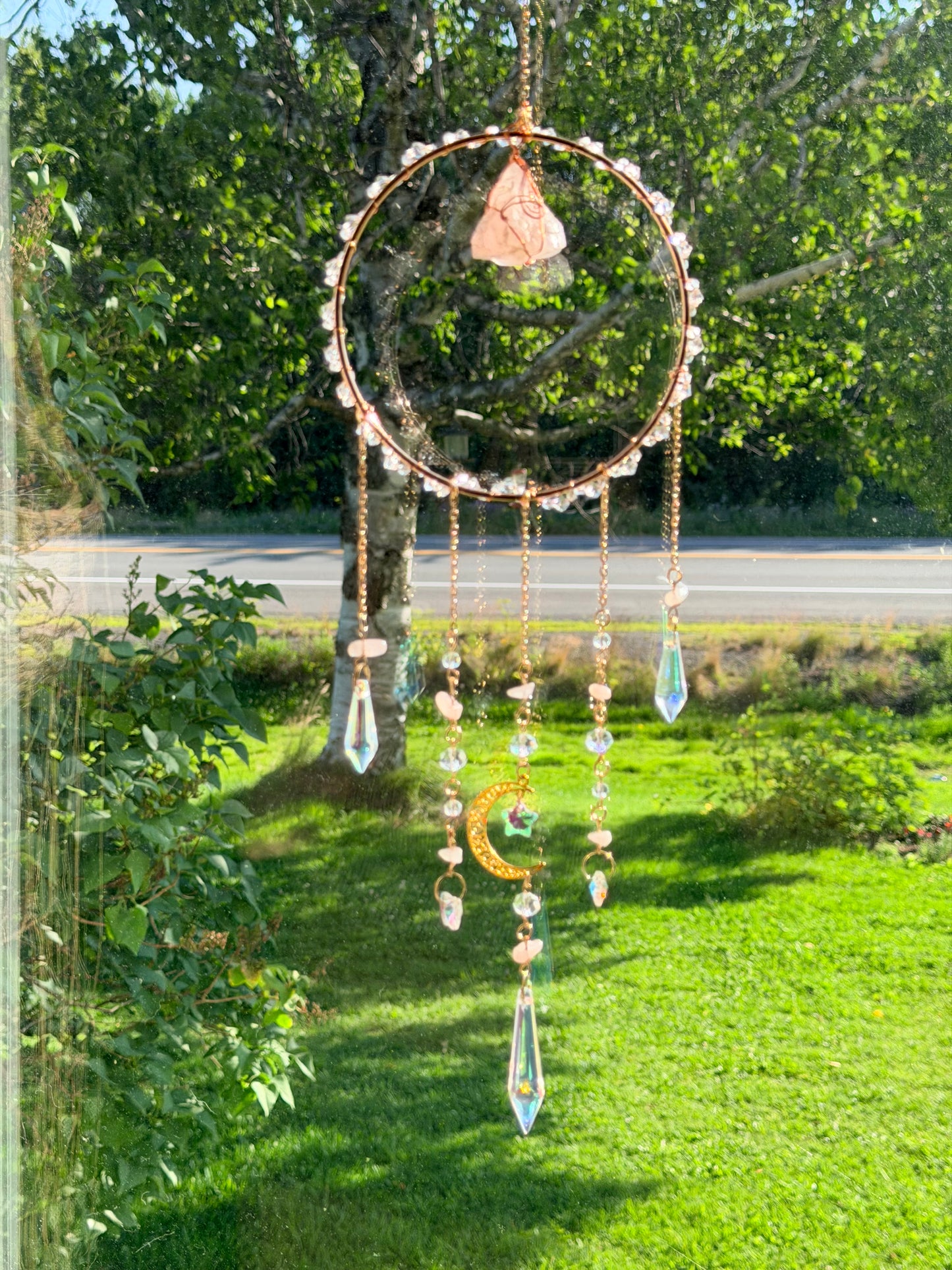 Beautiful Rose Quartz Sun Catcher