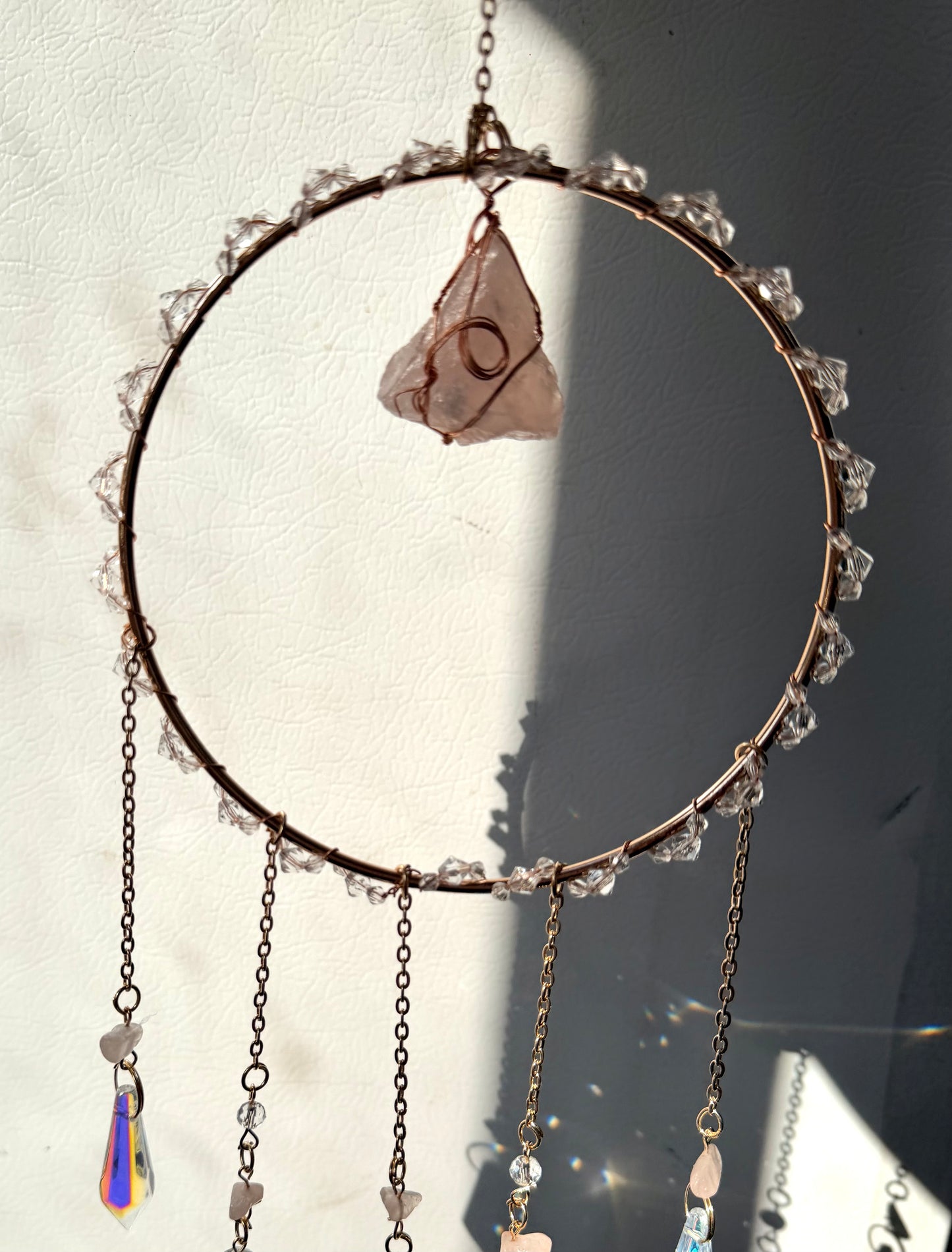 Beautiful Rose Quartz Sun Catcher