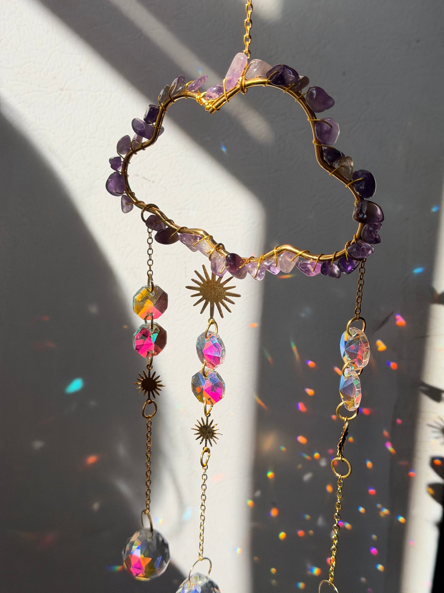 Stunning Cloud Amethyst Suncatcher