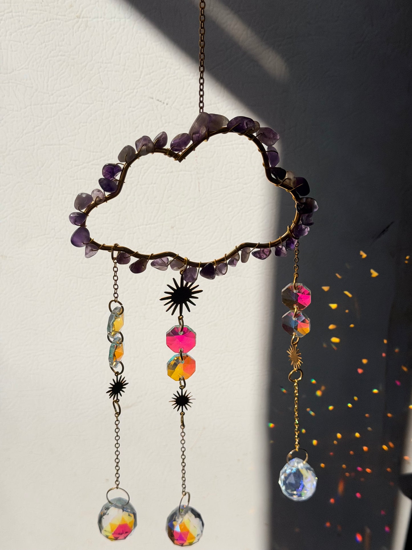 Stunning Cloud Amethyst Suncatcher