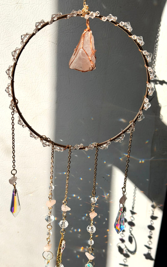 Beautiful Rose Quartz Sun Catcher