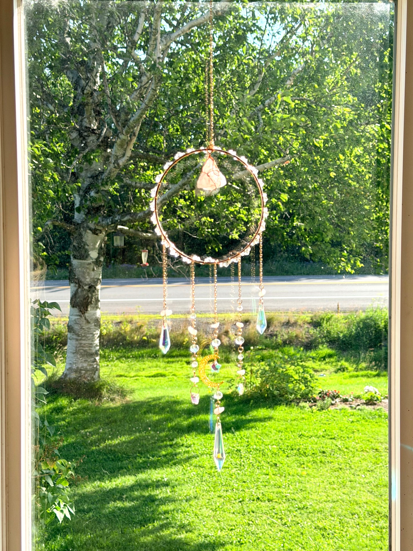 Beautiful Rose Quartz Sun Catcher