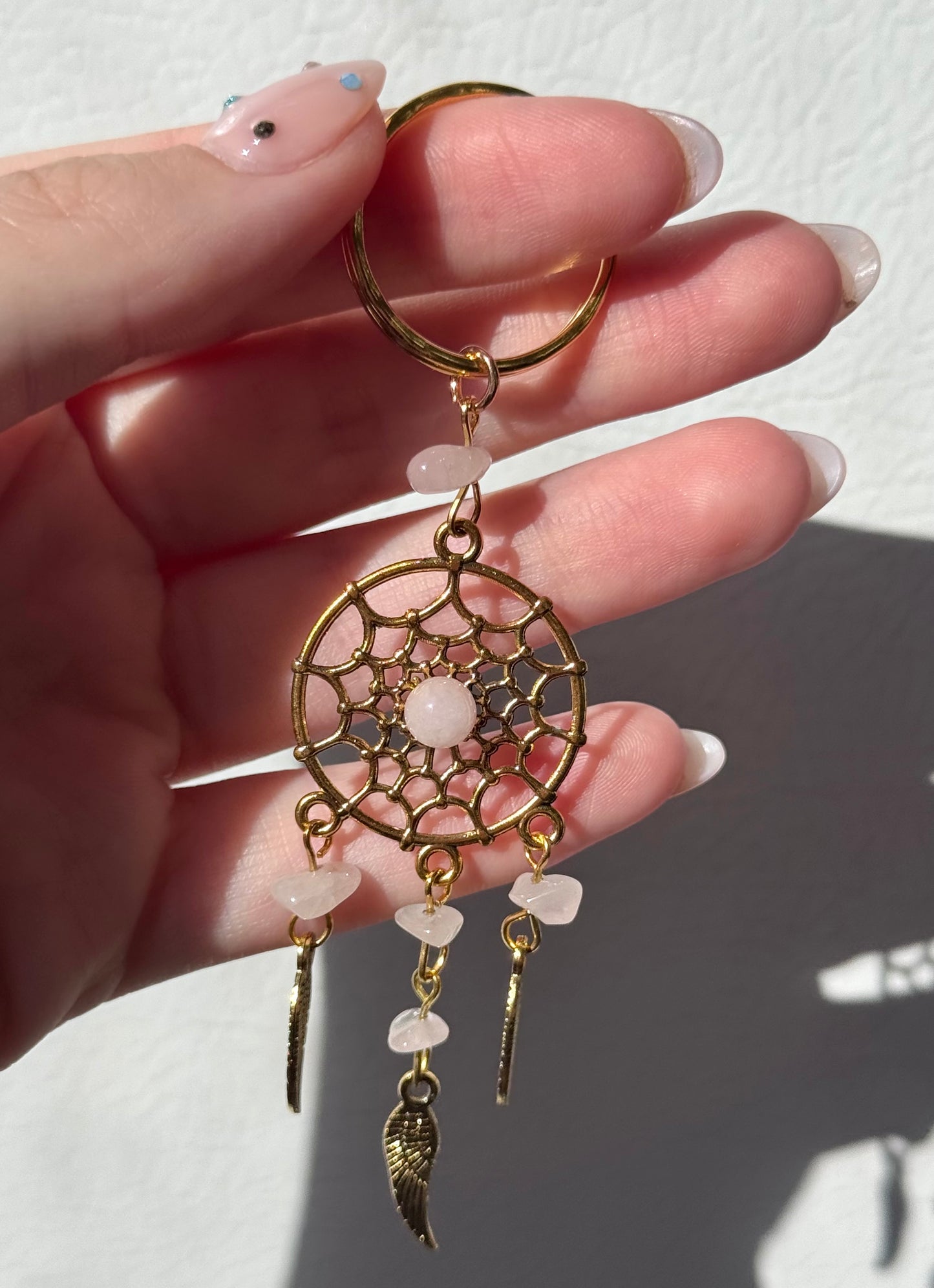 Gemstone Dream Catcher Keychains