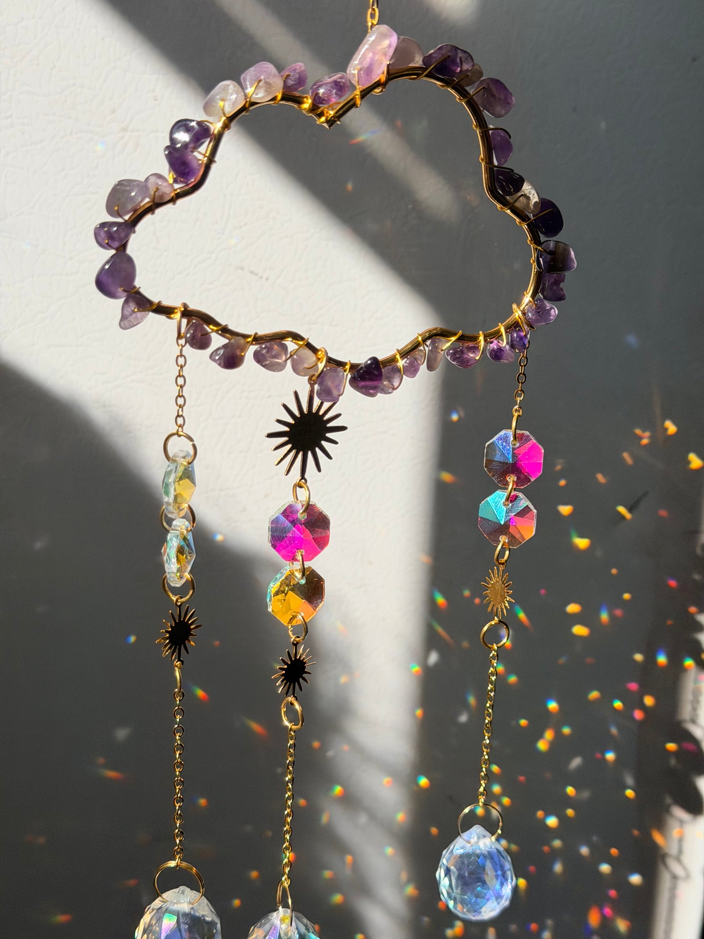 Stunning Cloud Amethyst Suncatcher