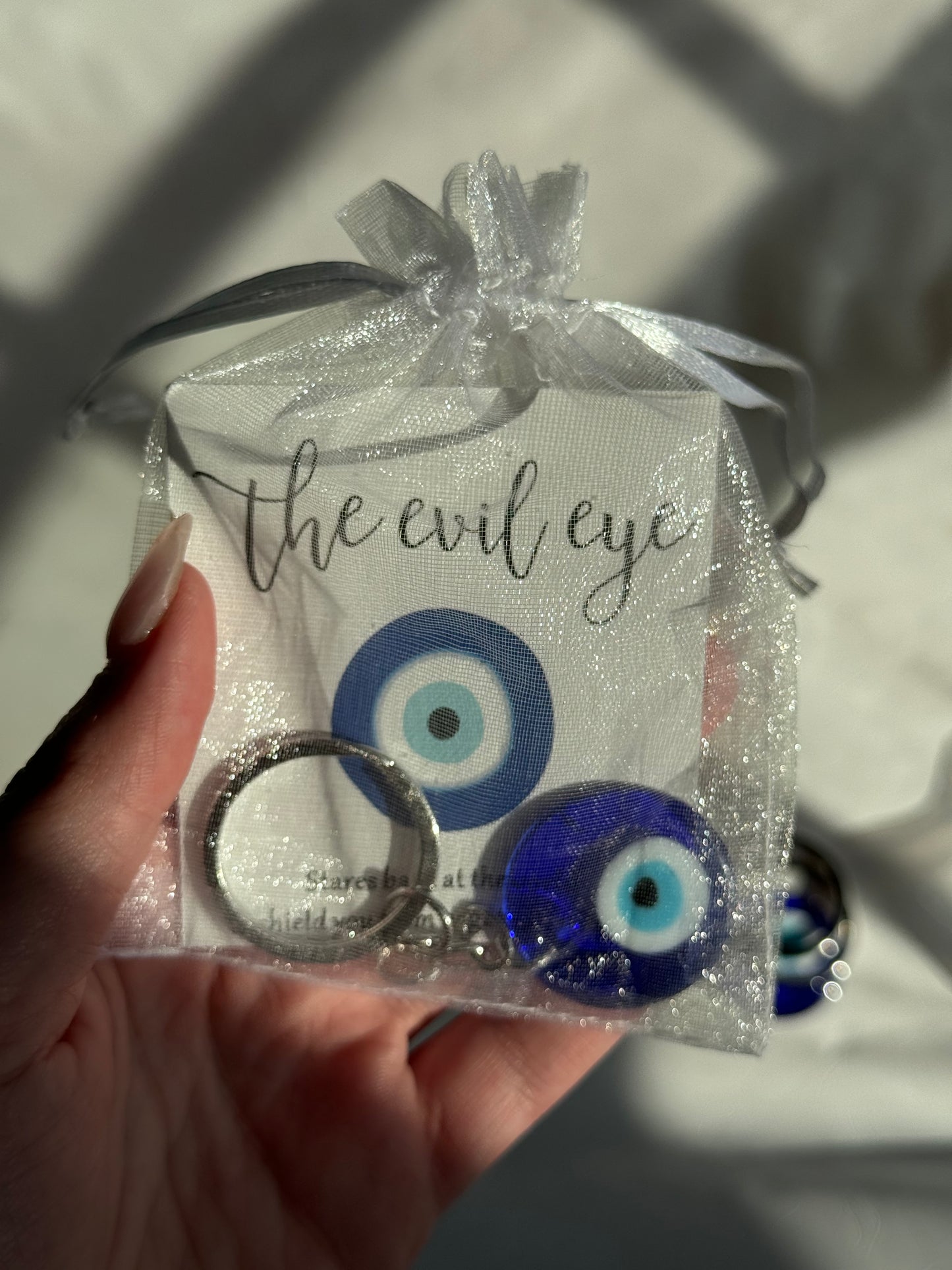 Evil Eye Keychain with Gift Bag & Card