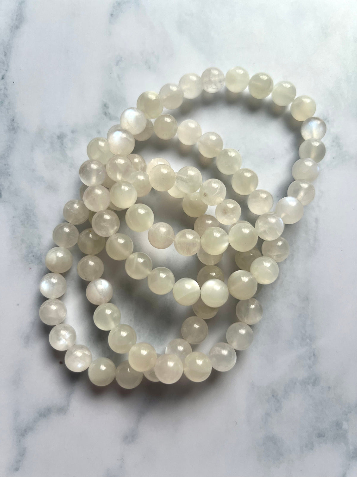 Moonstone Bracelet 8mm Goddess Energy Femininity Fertility Gift for mom Gemstone Bracelet Genuine Moonstone with Blue Flash