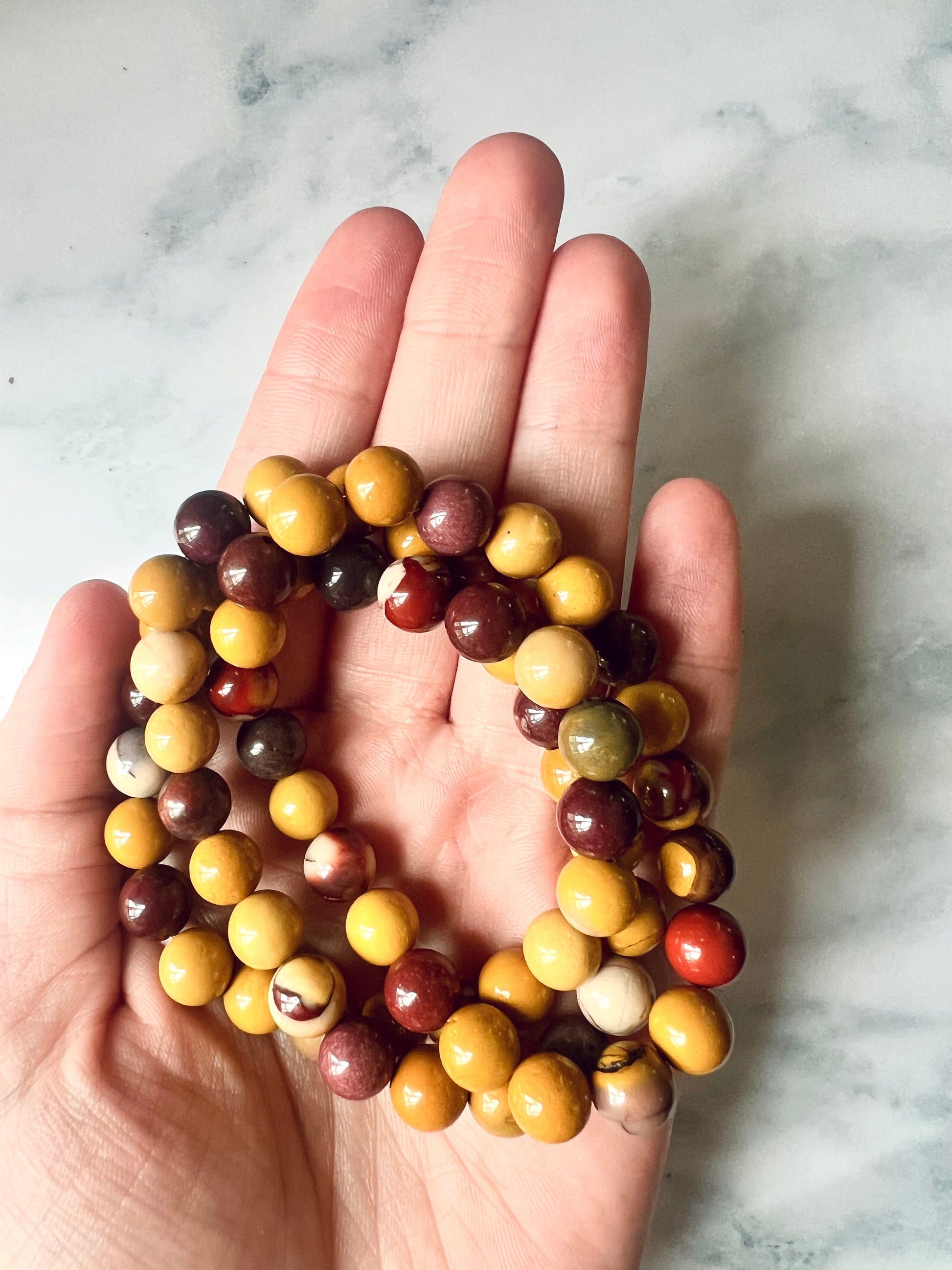 Mookaite Jasper Bracelet Handmade Crystal Healing Bracelet 8mm Genuine Gemstone Beads Gift for friend Stress Relief Calming Bracelet