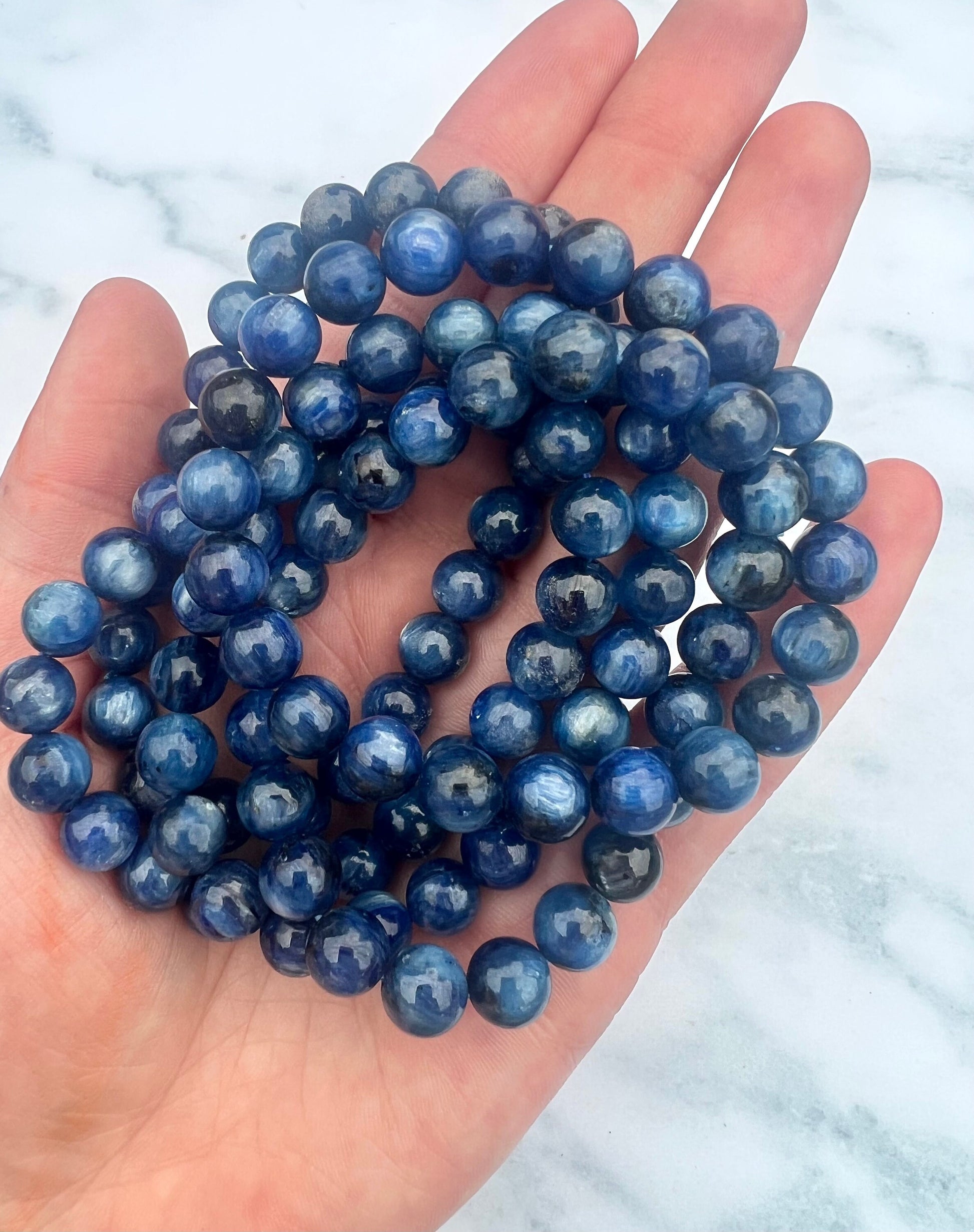 Super High Quality Kyanite Bracelets 10mm beads Handmade Kyanite
