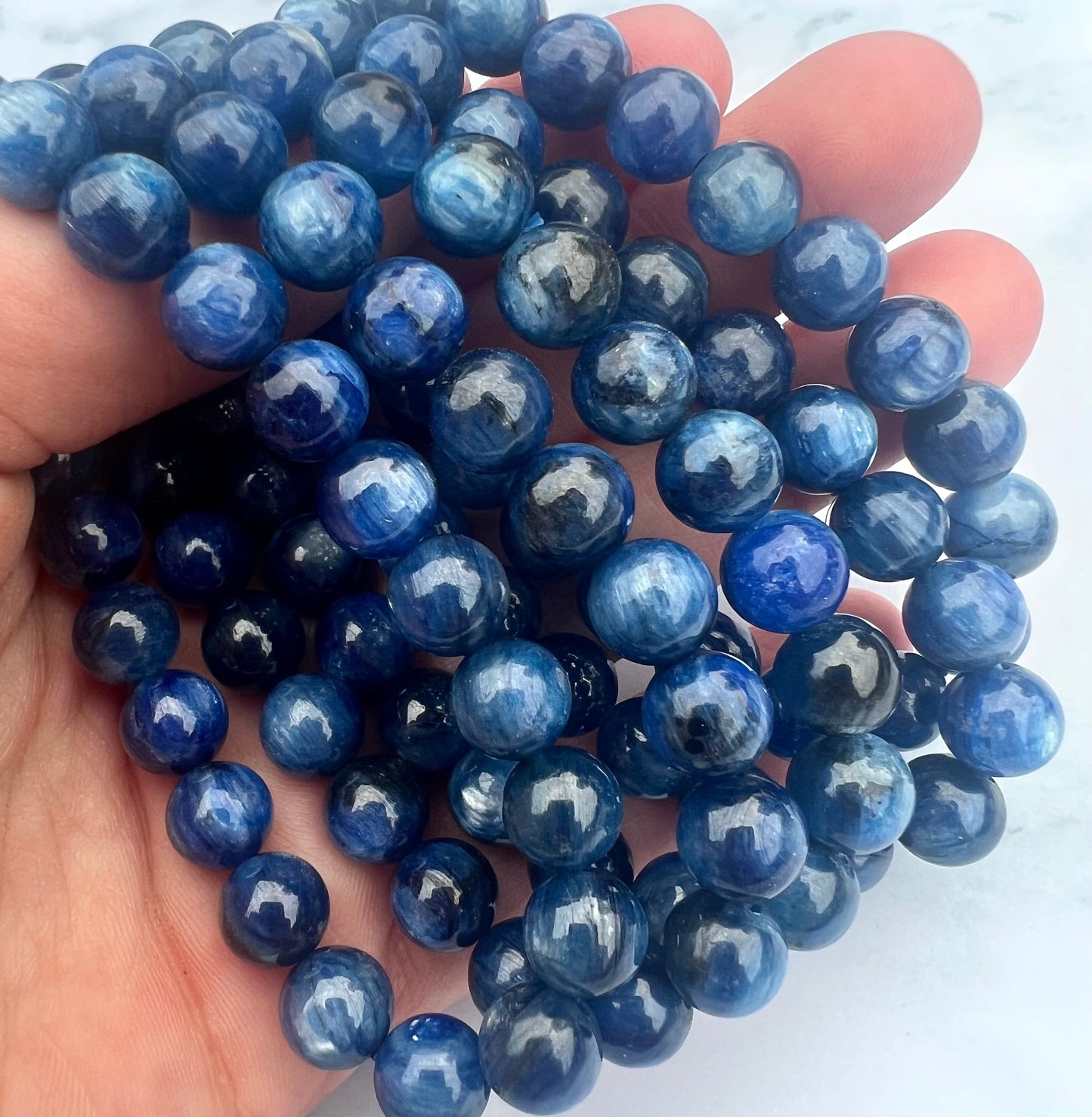 Super High Quality Kyanite Bracelets 10mm beads Handmade Kyanite