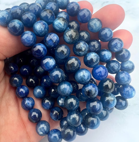 Super High Quality Kyanite Bracelets 10mm beads Handmade Kyanite