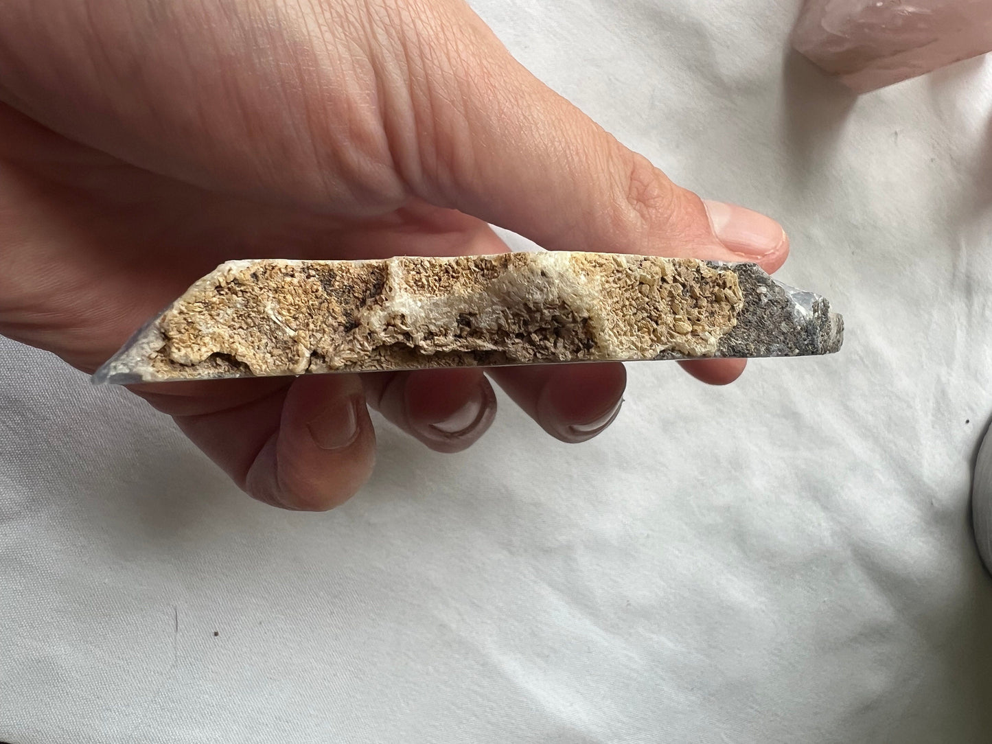 Raw Blue Lace Agate Slice 4.8oz Blue Lace Agate slab