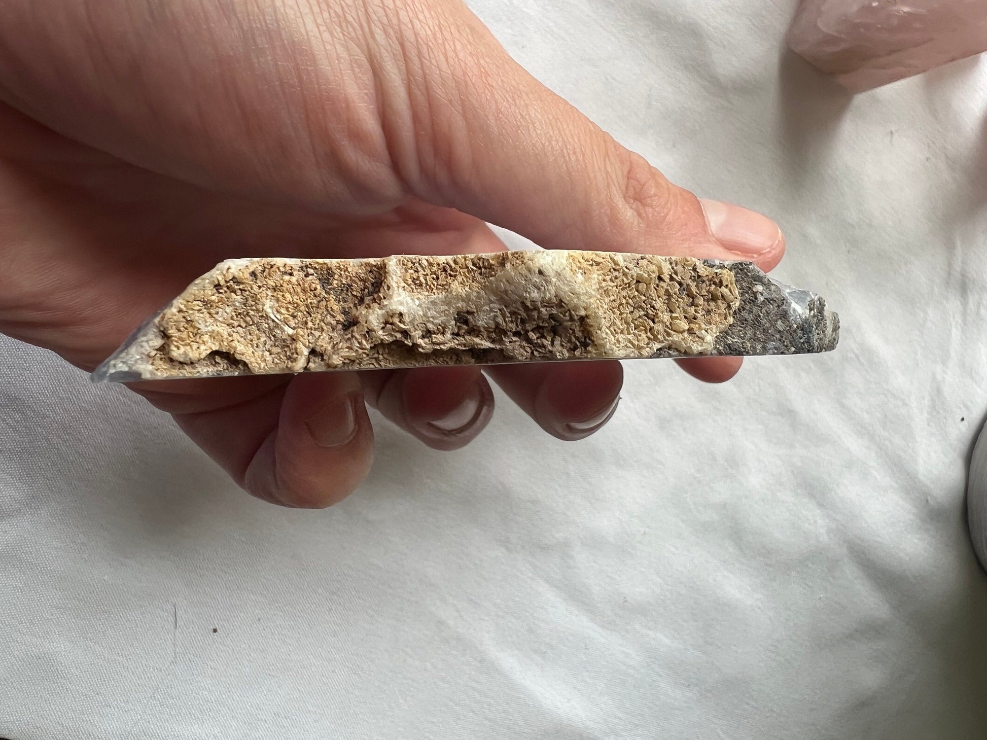 Raw Blue Lace Agate Slice 4.8oz Blue Lace Agate slab