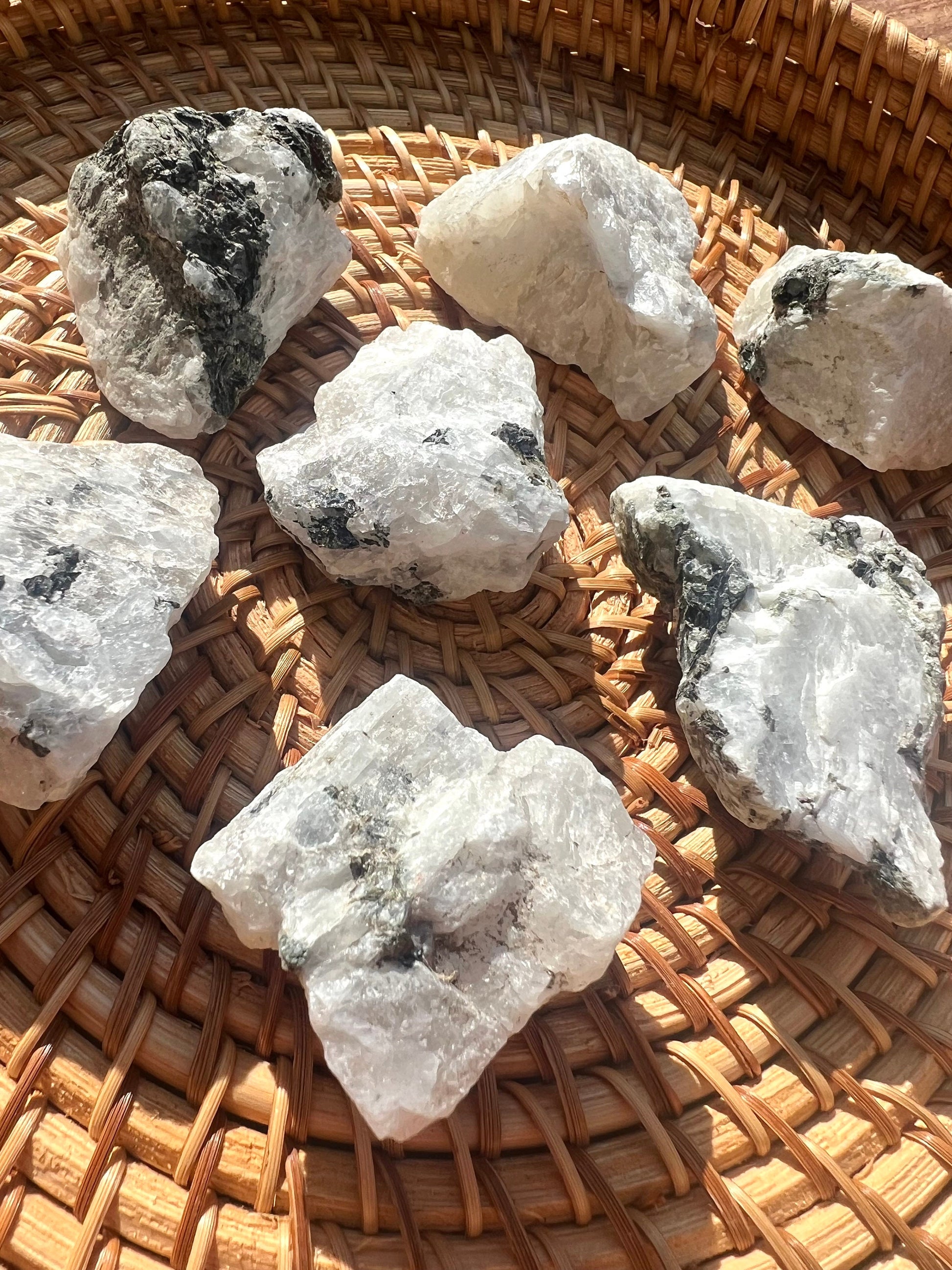 Rainbow Moonstone Raw Chunks Rough Moonstone Pieces