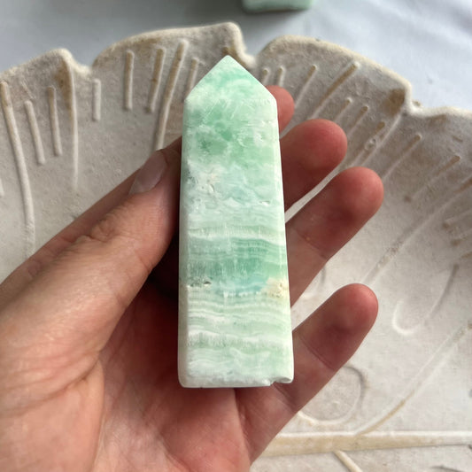 Caribbean Calcite Tower from Pakistan 3” Carribean Calcite Obelisk