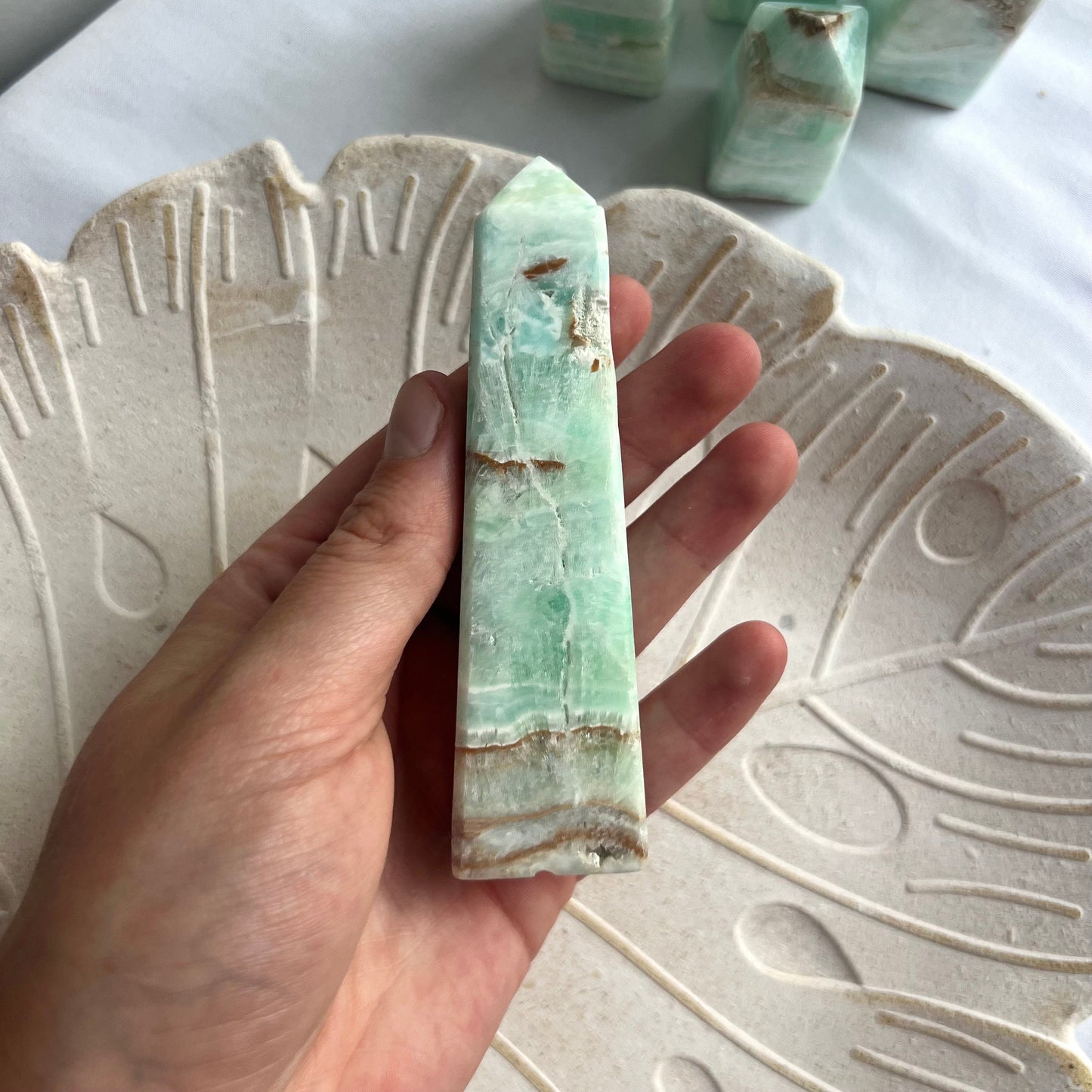 Caribbean Calcite Tower from Pakistan Carribean Calcite Obelisk