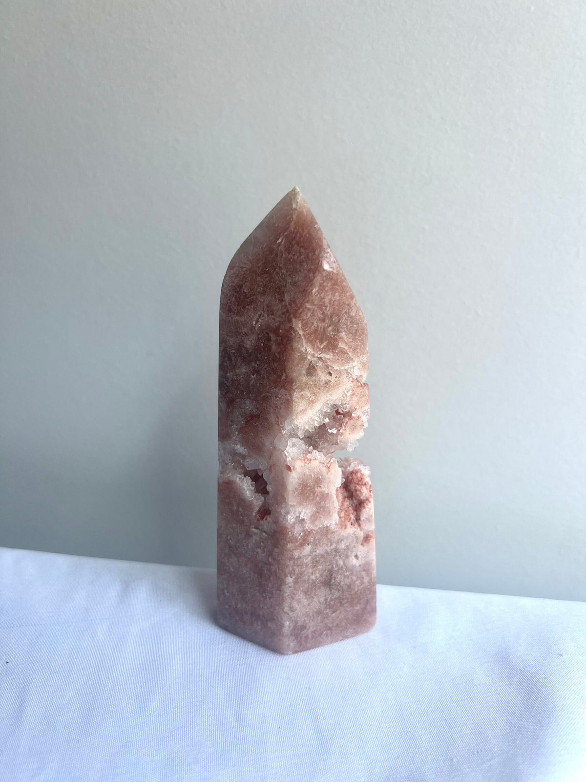 Pink Amethyst Tower 5” Druzy Pink Amethyst Obelisk