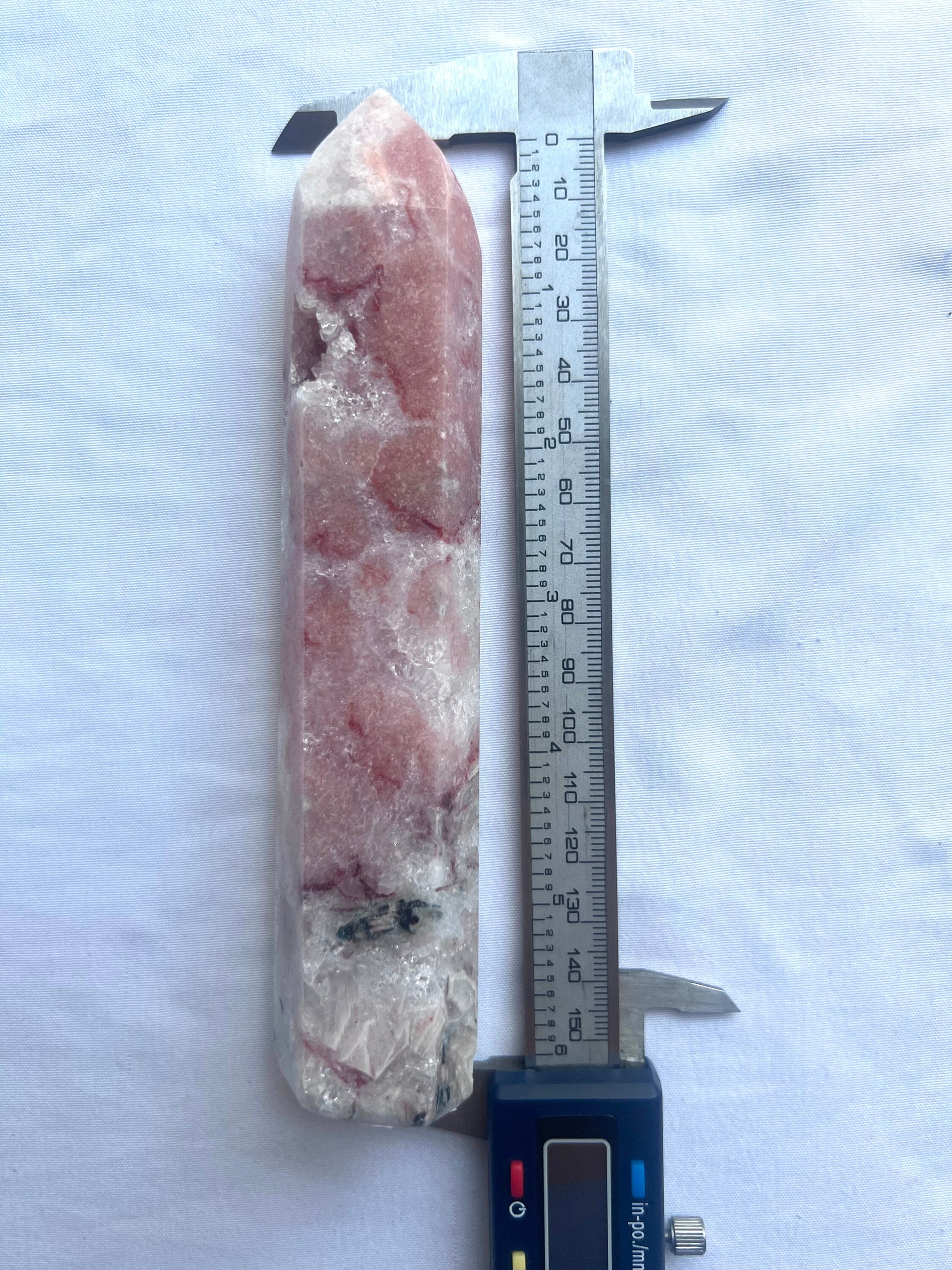 Pink Amethyst with Flower Agate Tower 6” Pink Flower Amethyst Obelisk