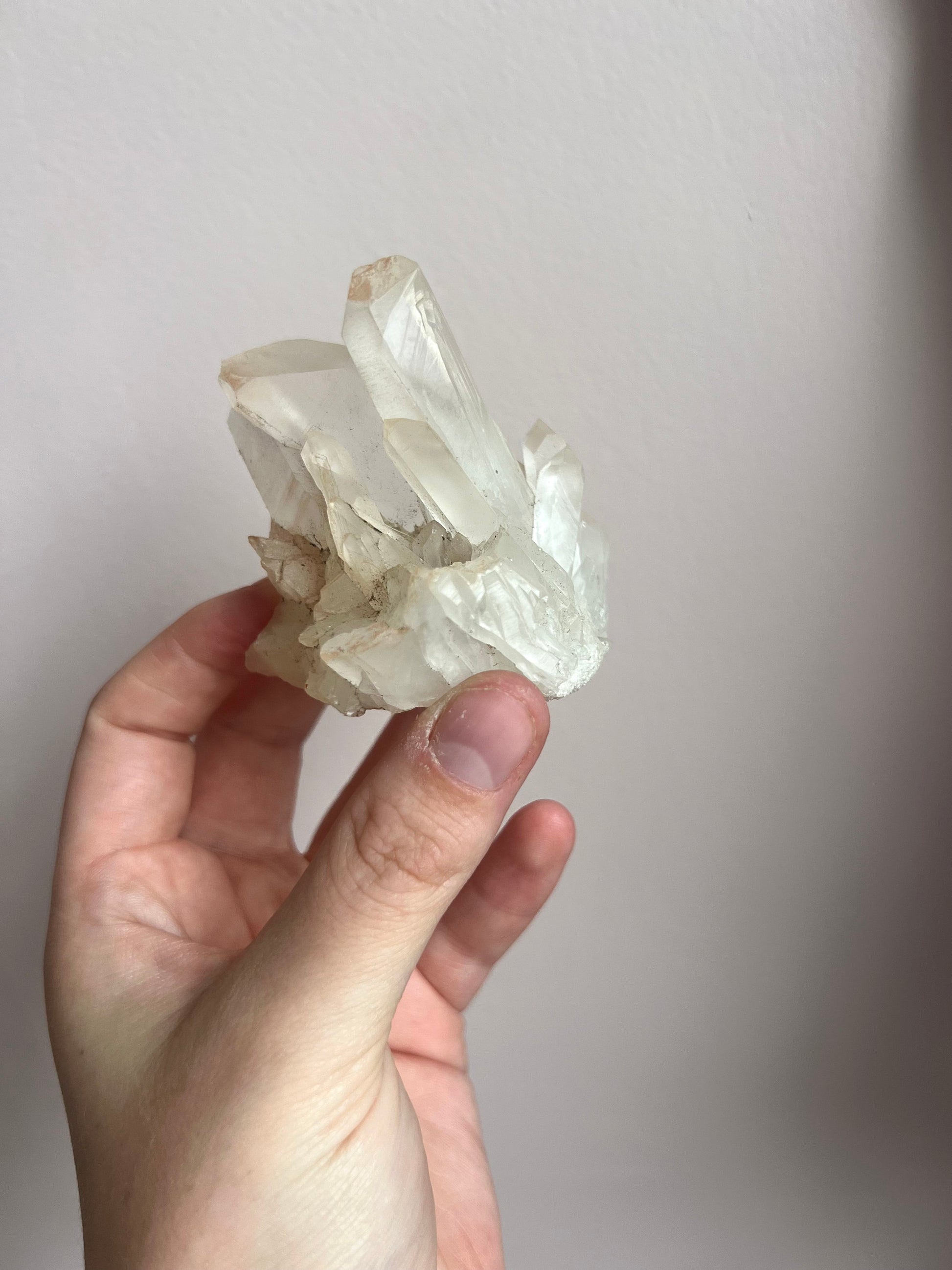 Clear Quartz Cluster with Long Quartz Points 5.4oz
