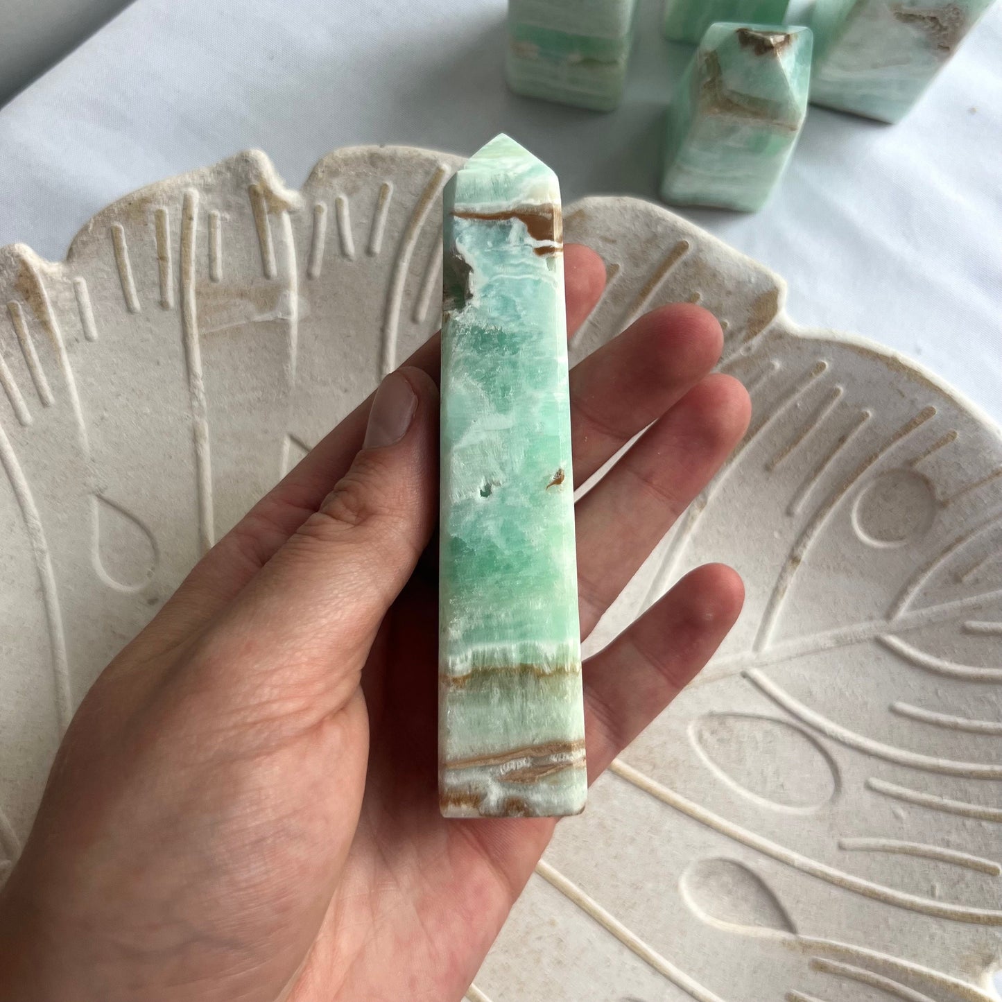 Caribbean Calcite Tower from Pakistan Carribean Calcite Obelisk