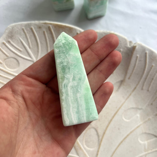 Caribbean Calcite Tower from Pakistan 3” Carribean Calcite Obelisk