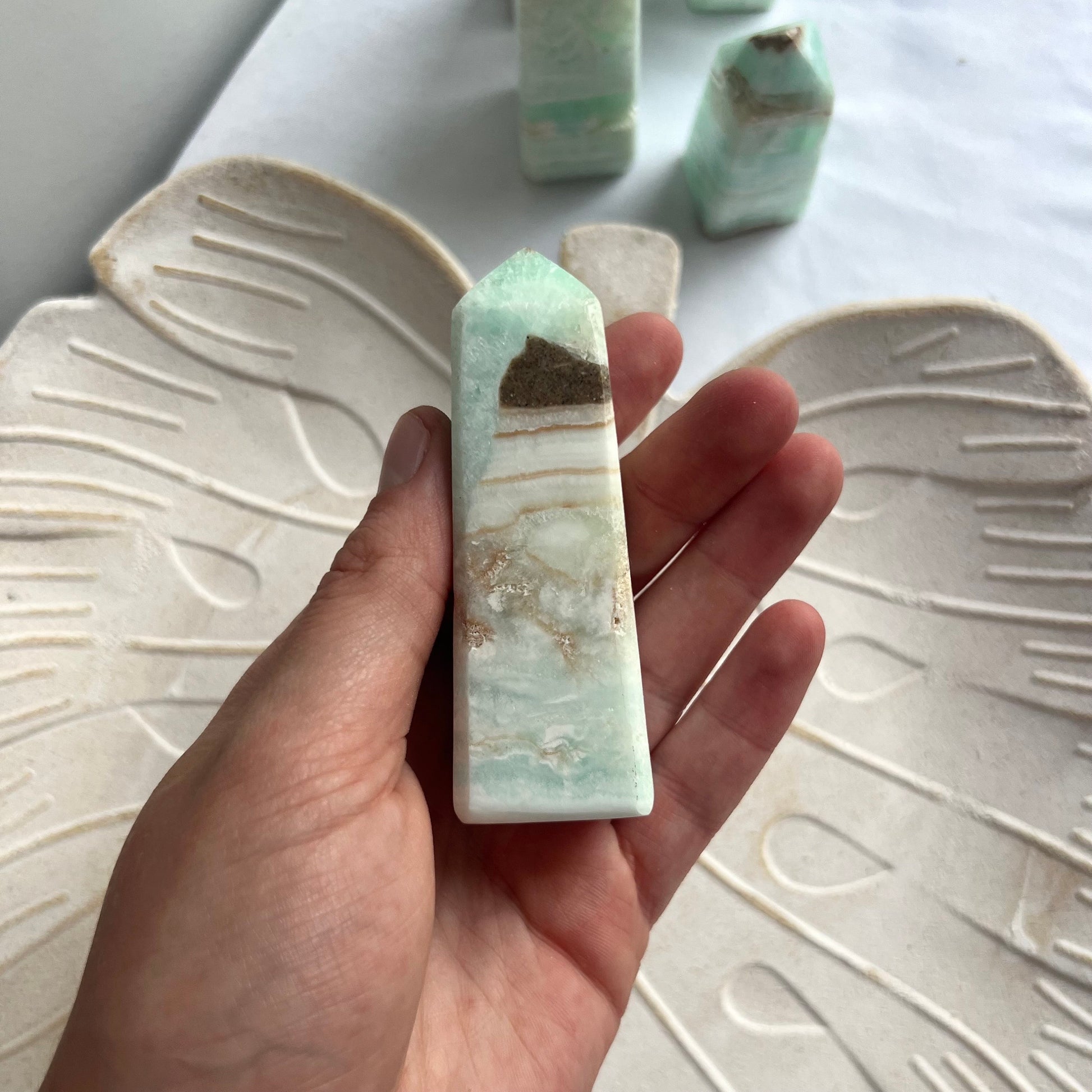 Caribbean Calcite Tower from Pakistan Carribean Calcite Obelisk