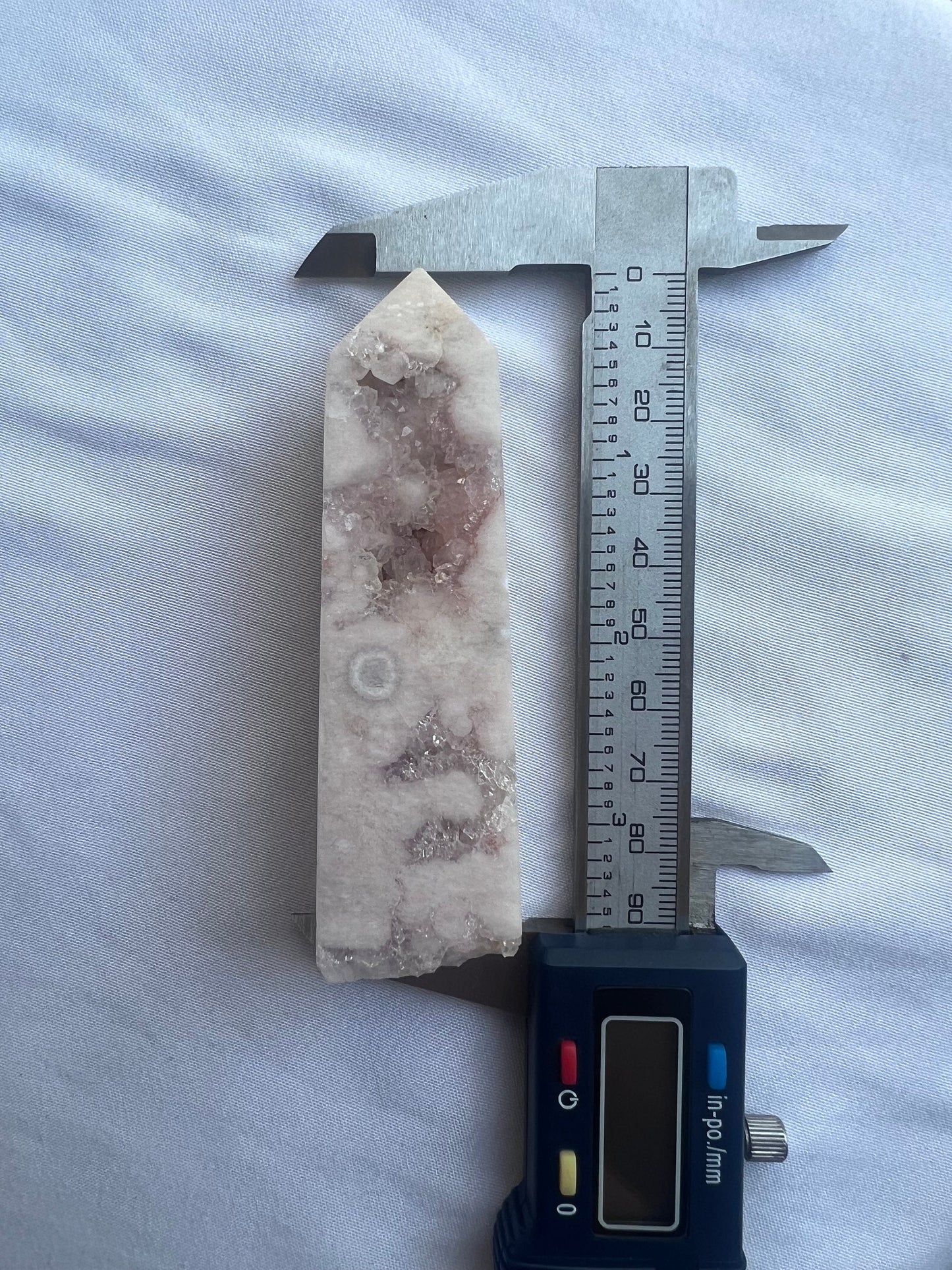 Gorgeous Druzy Pink Amethyst with Flower Agate Obelisk from Brazil | Pink Amethyst Point