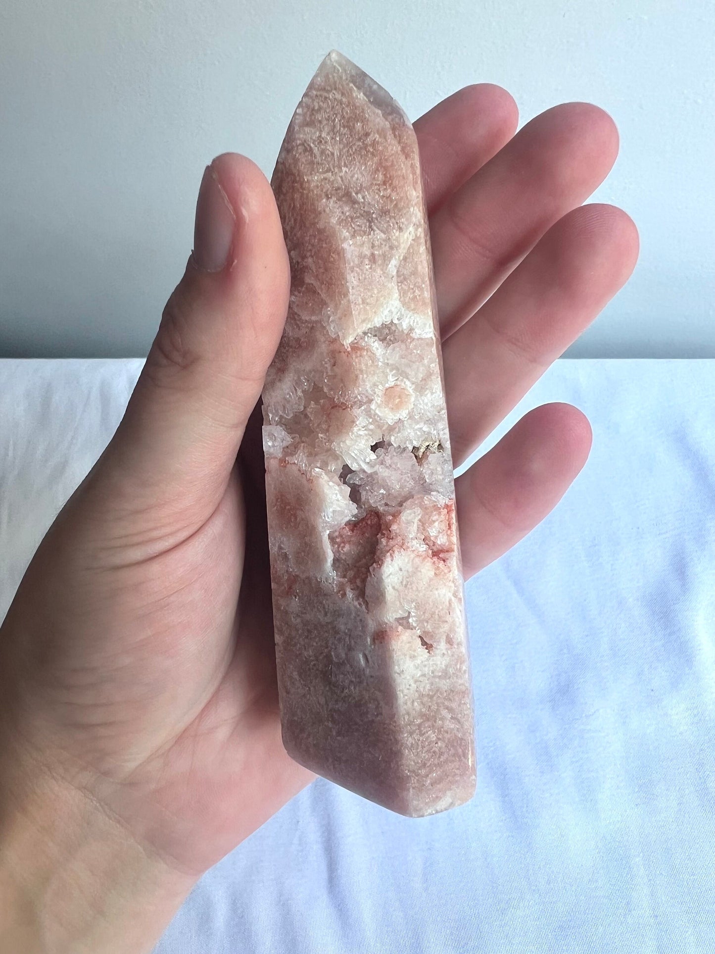 Pink Amethyst Tower 5” Druzy Pink Amethyst Obelisk