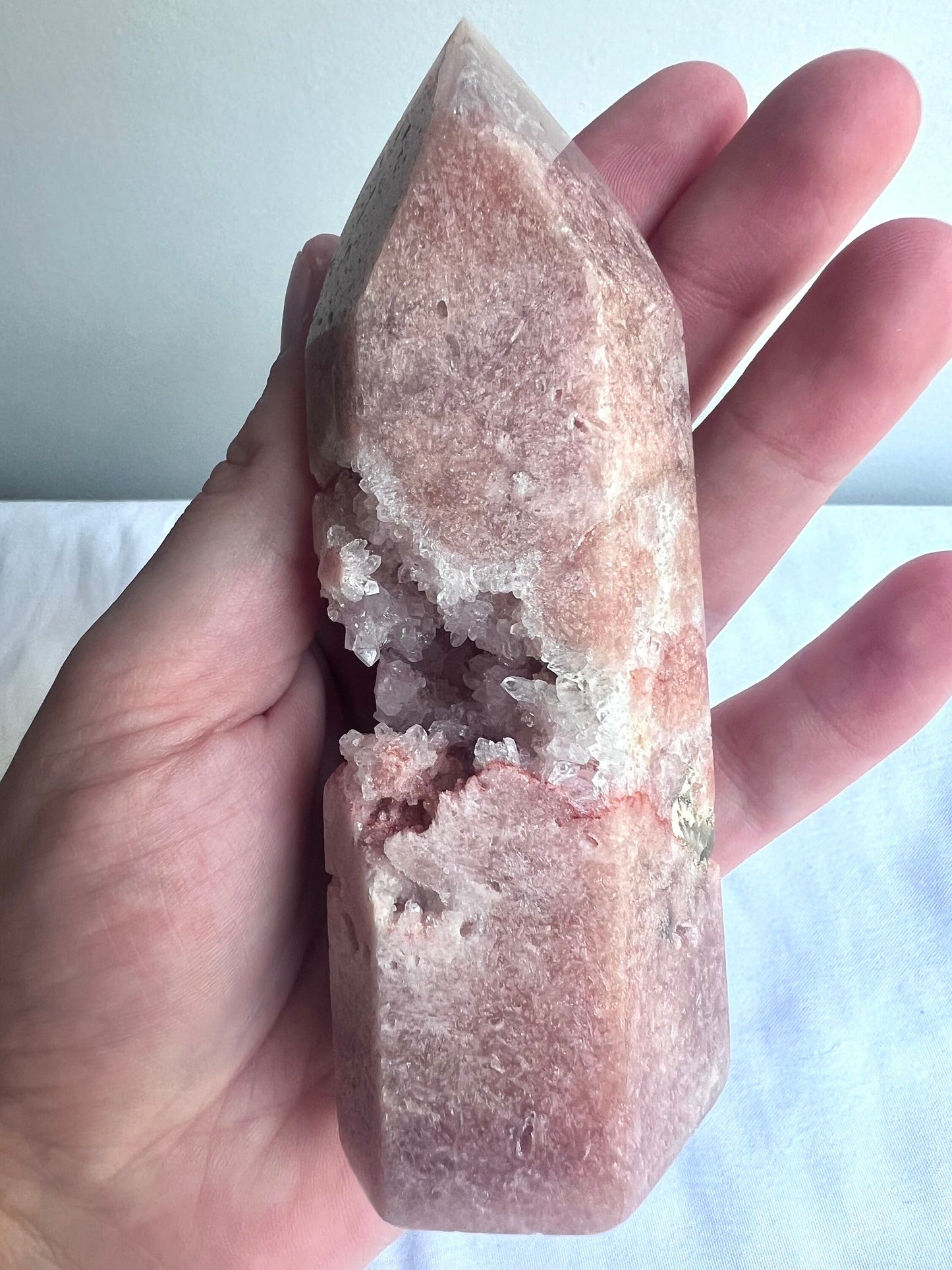 Pink Amethyst Tower 5” Druzy Pink Amethyst Obelisk