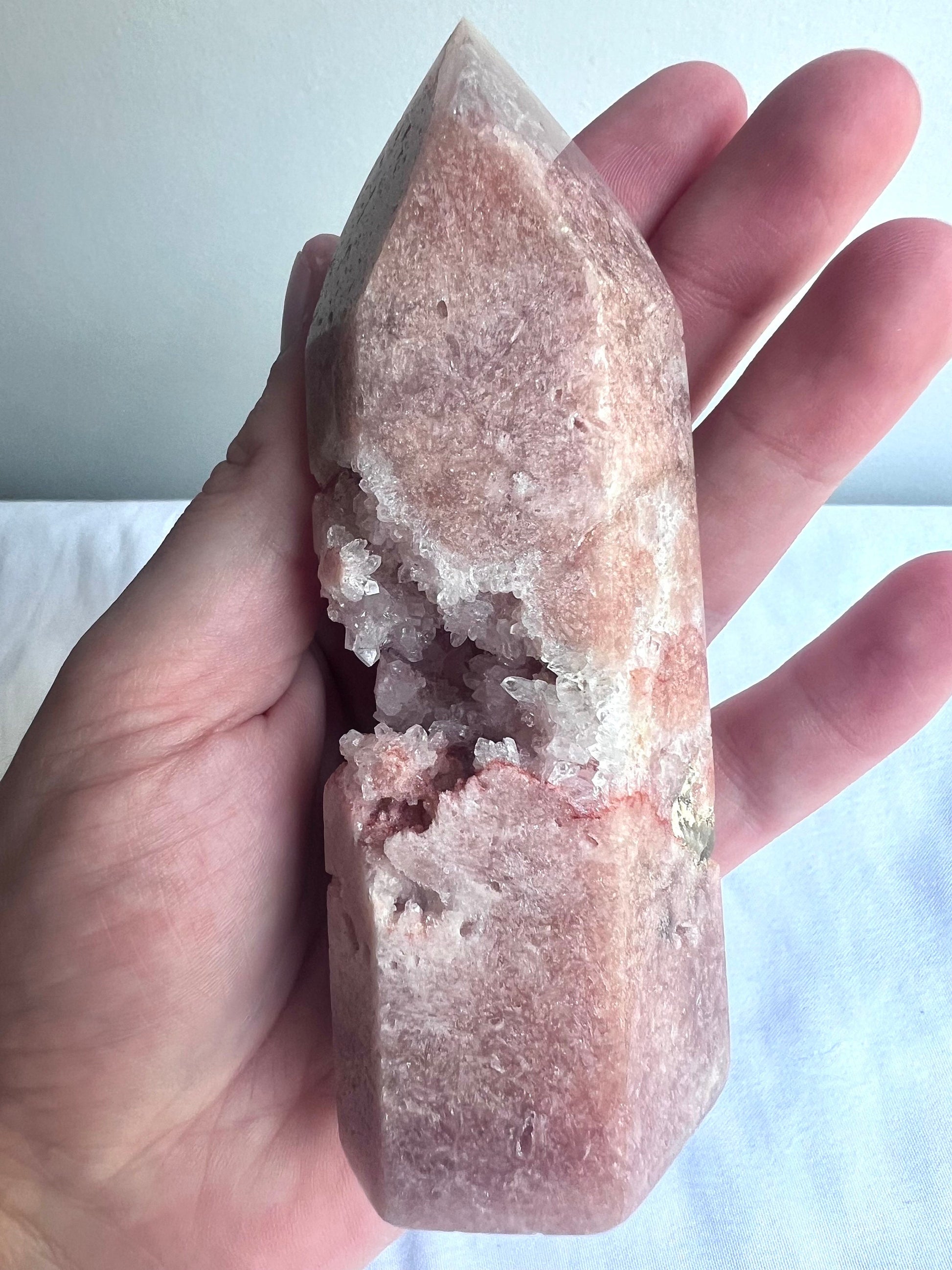 Pink Amethyst Tower 5” Druzy Pink Amethyst Obelisk
