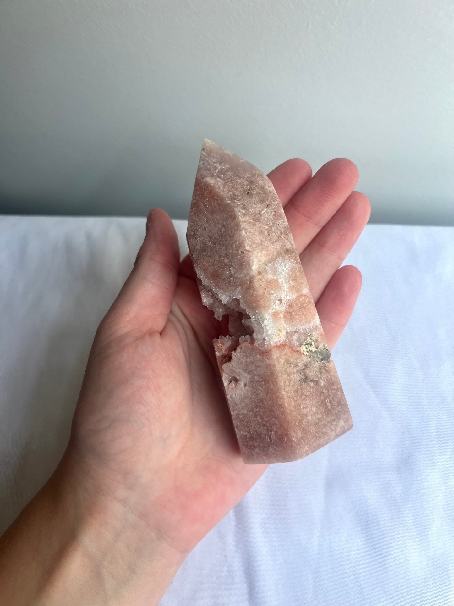 Pink Amethyst Tower 5” Druzy Pink Amethyst Obelisk