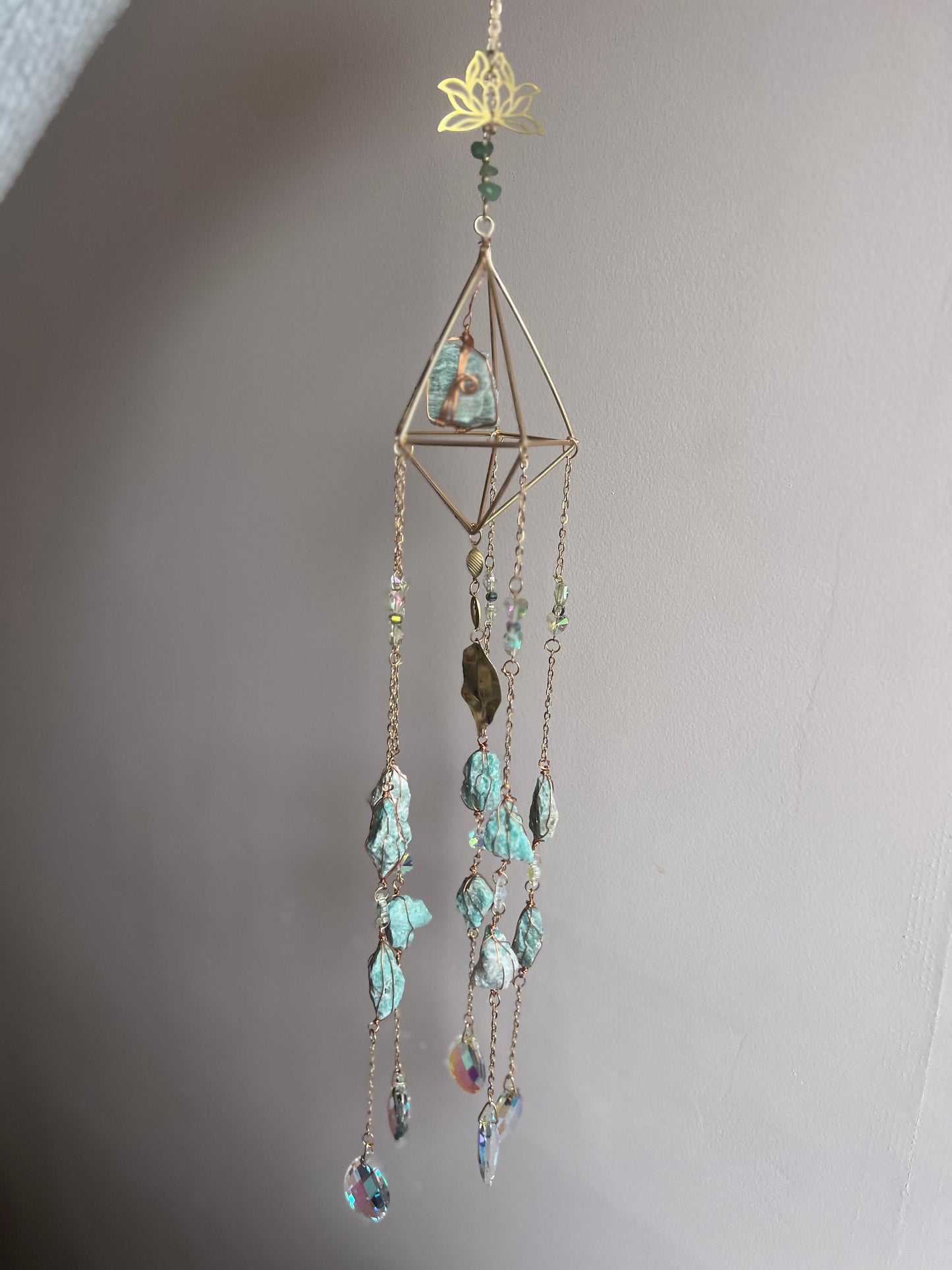 Amazonite Crystal Sun catcher