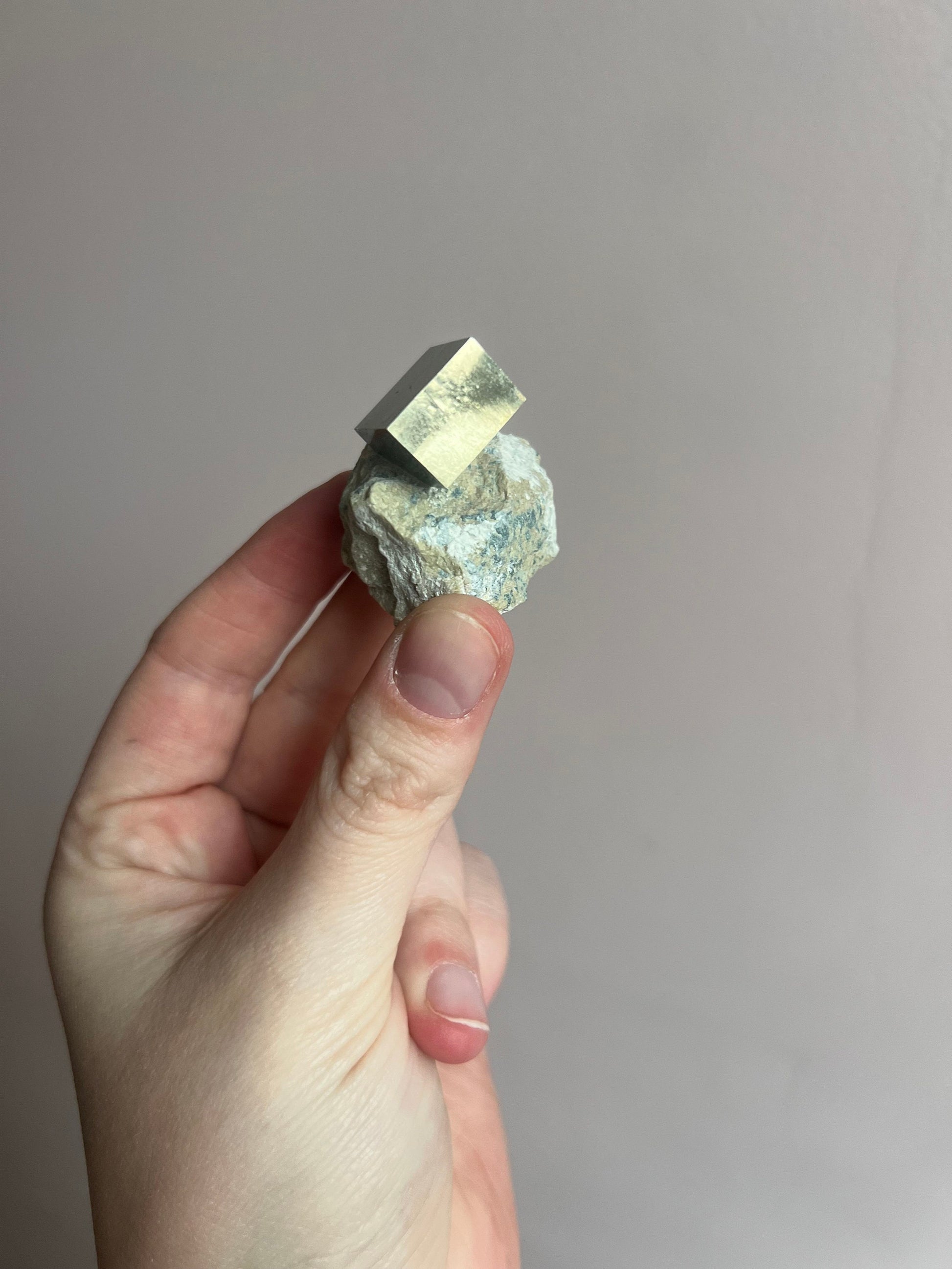 Beautiful Pyrite Cubic Specimen on Matrix