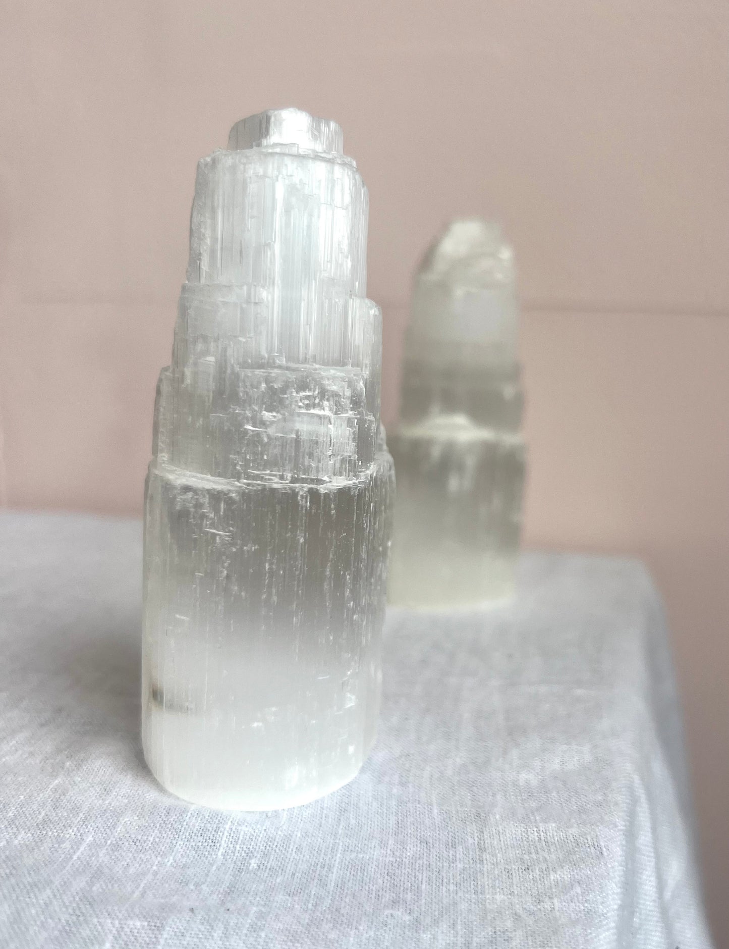 Selenite Tower Carving | Satin Spar Tower