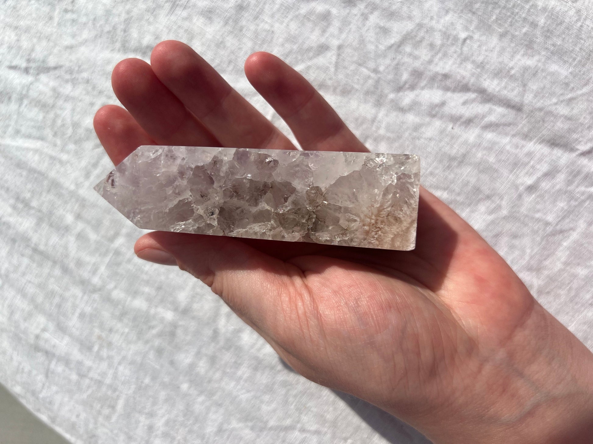 Stunning Pink Amethyst with Flower Agate Tower 4” Pink Flower Amethyst Obelisk