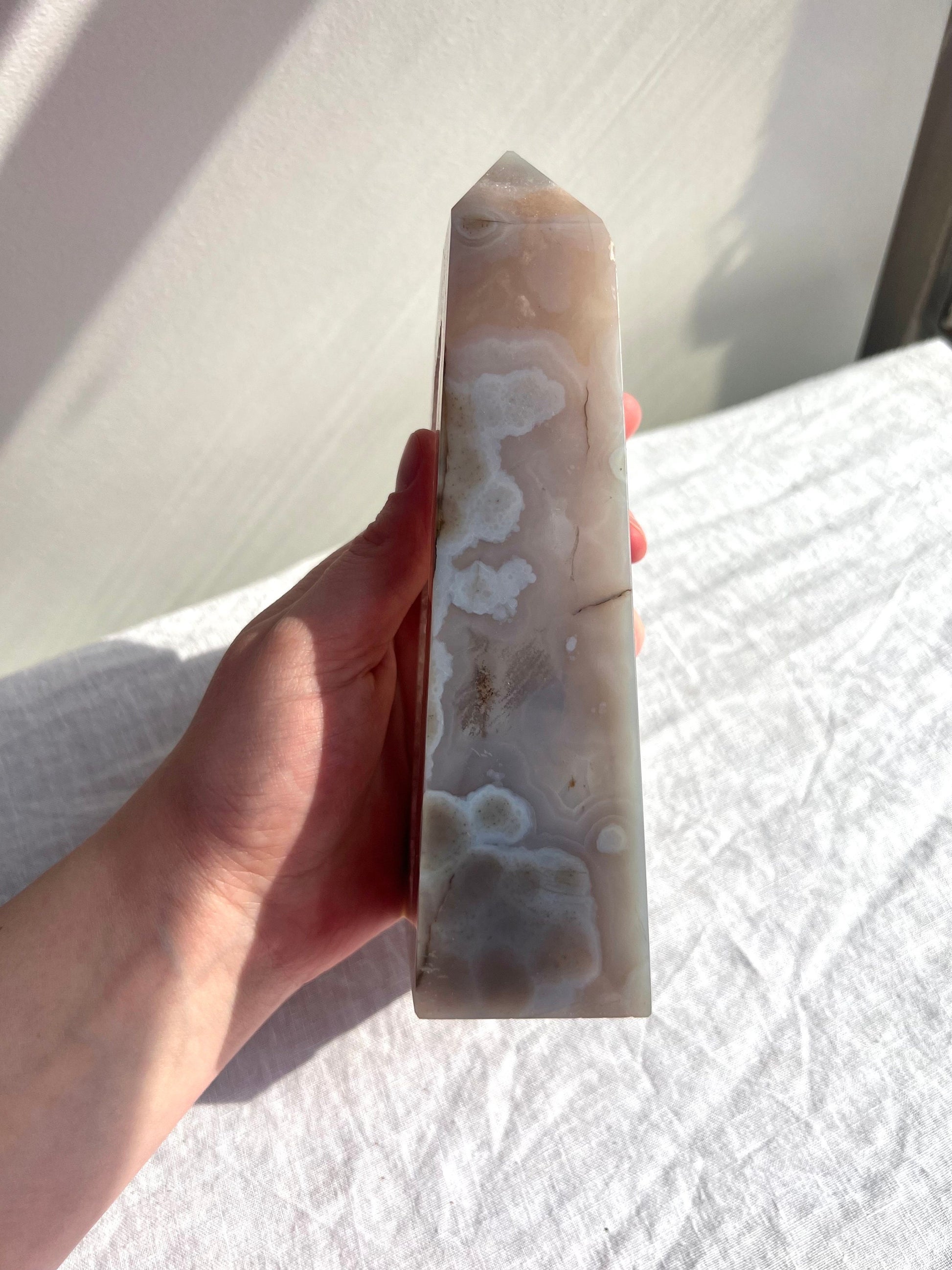 Gorgeous Druzy Agate Tower with Huge Portal | Large