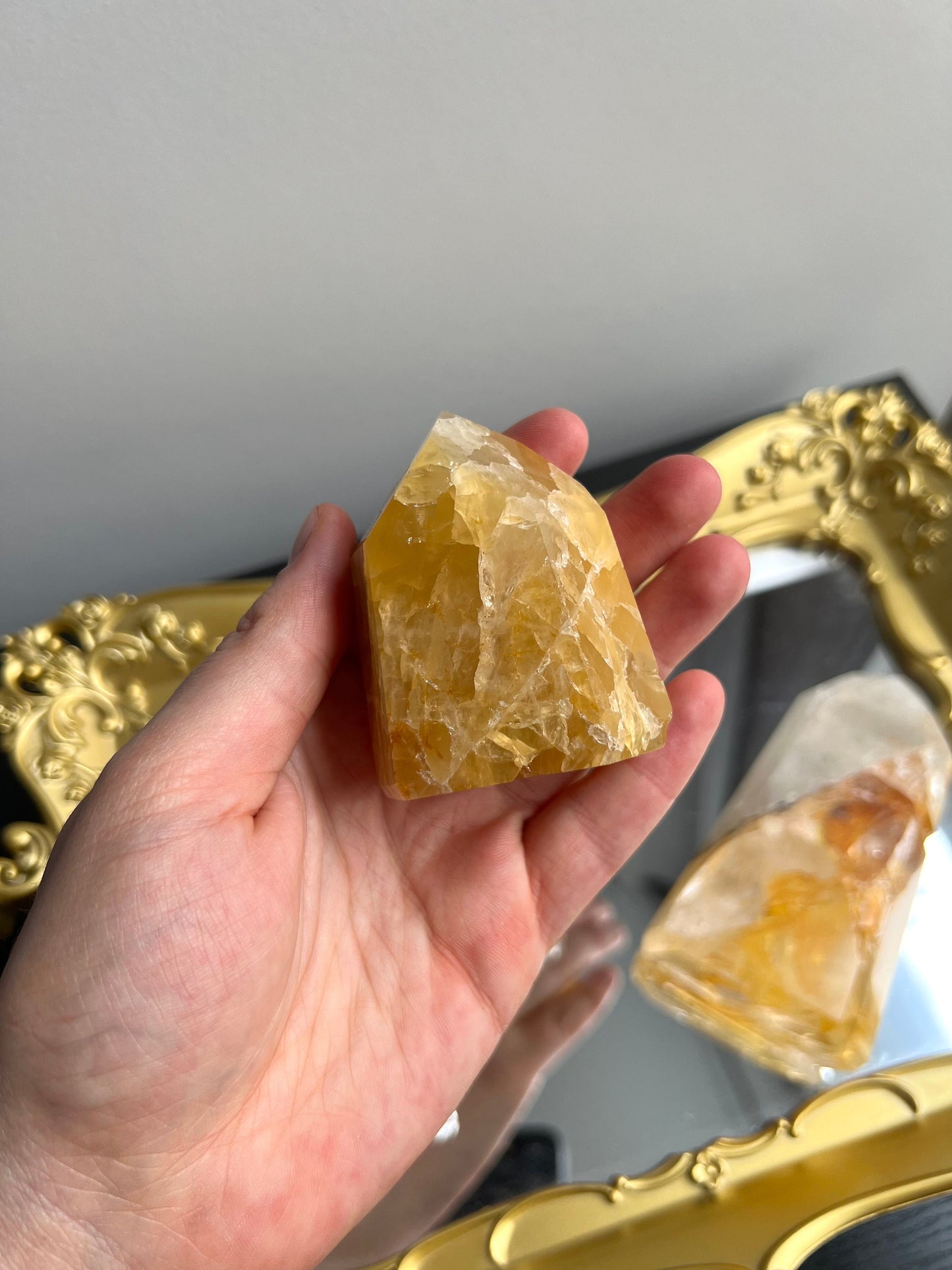 Gorgeous Golden Healer Point with Lots Of Hematoid from Brazil