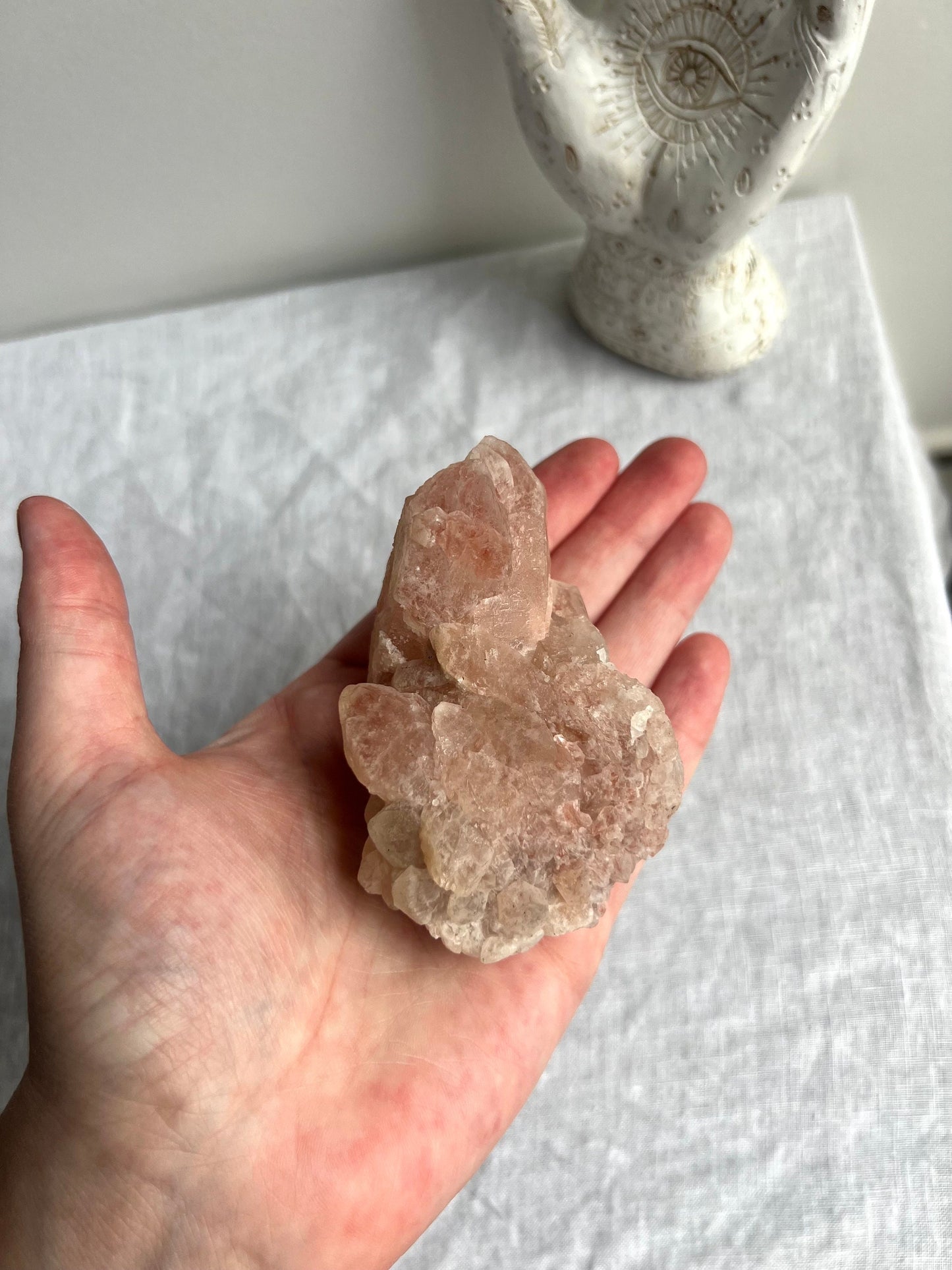 Gorgeous Pink Scarlett Temple Lemurian Cluster from Brazil
