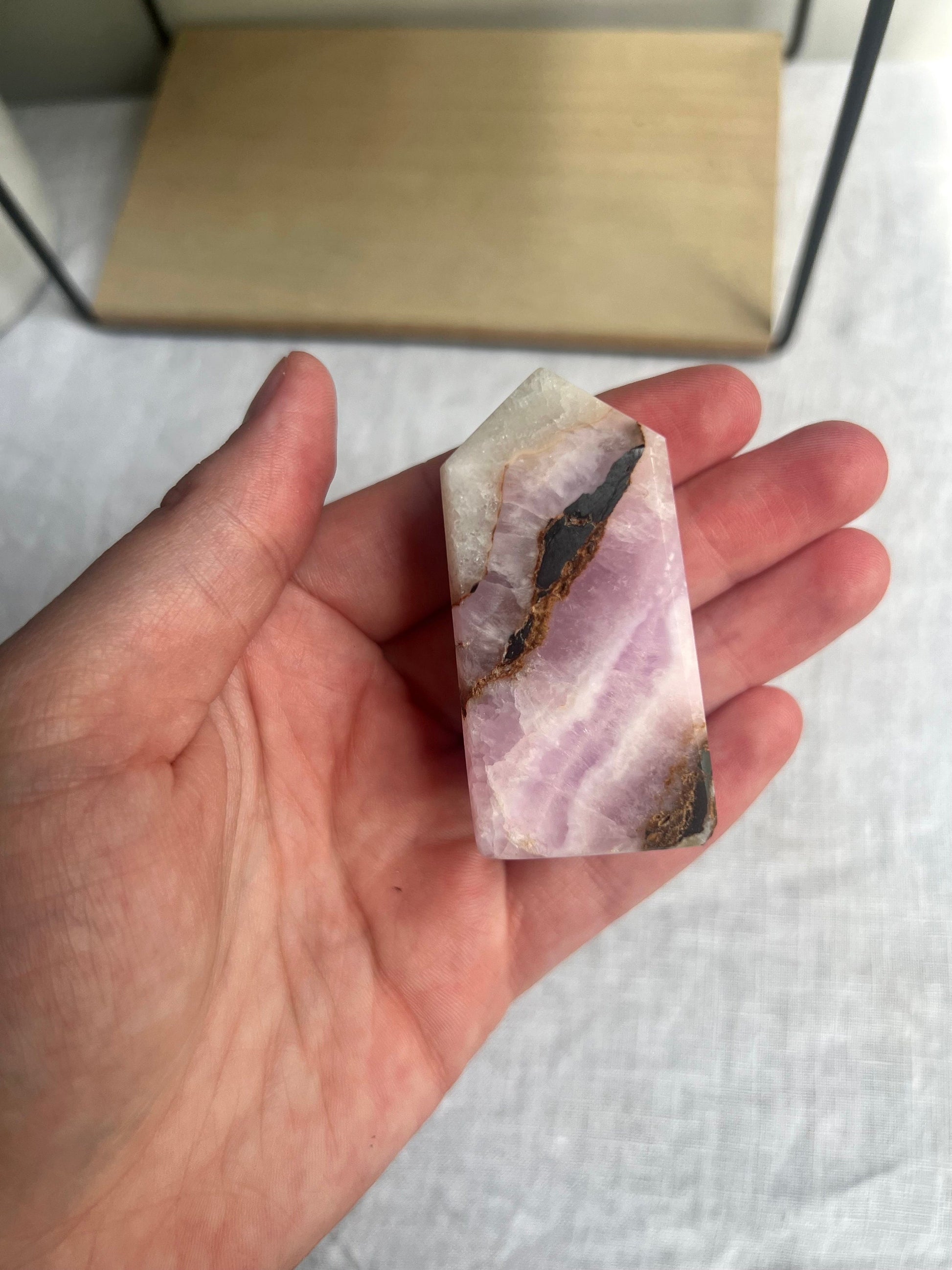 Gorgeous Pink Aragonite Tower | Banded Pink Aragonite Obelisk
