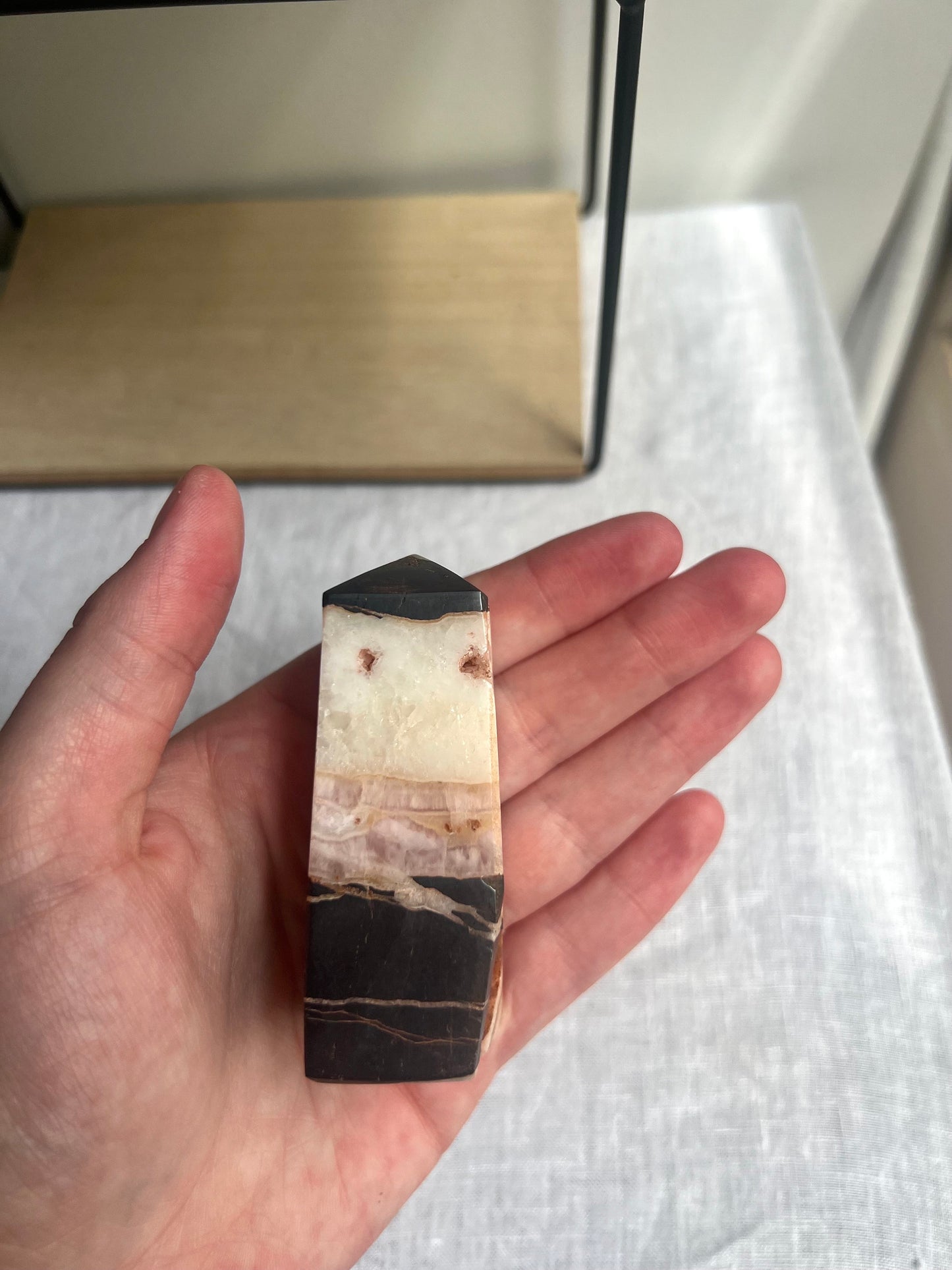 Gorgeous Pink Aragonite Tower | Banded Pink Aragonite Obelisk