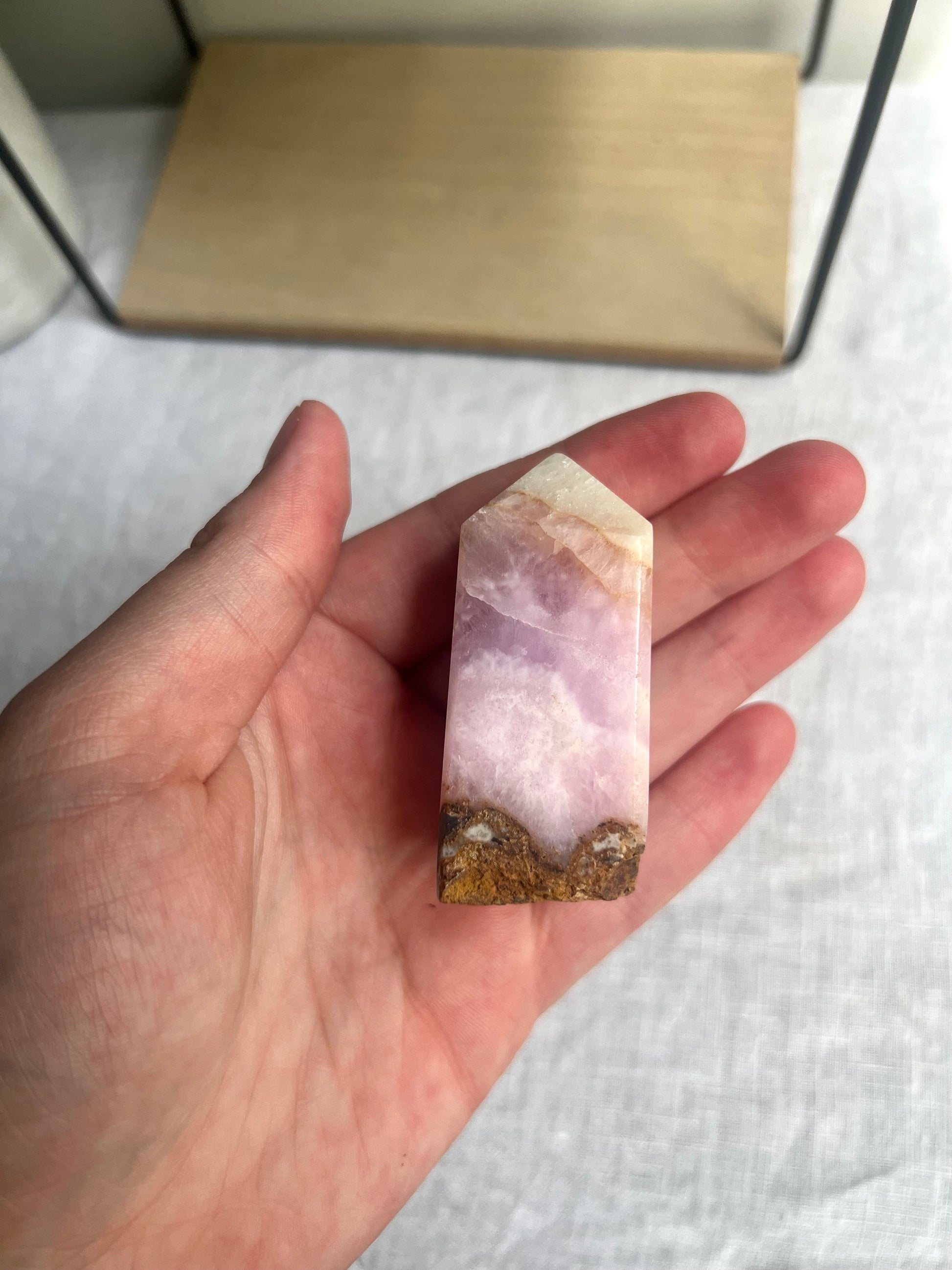 Gorgeous Pink Aragonite Tower | Banded Pink Aragonite Obelisk