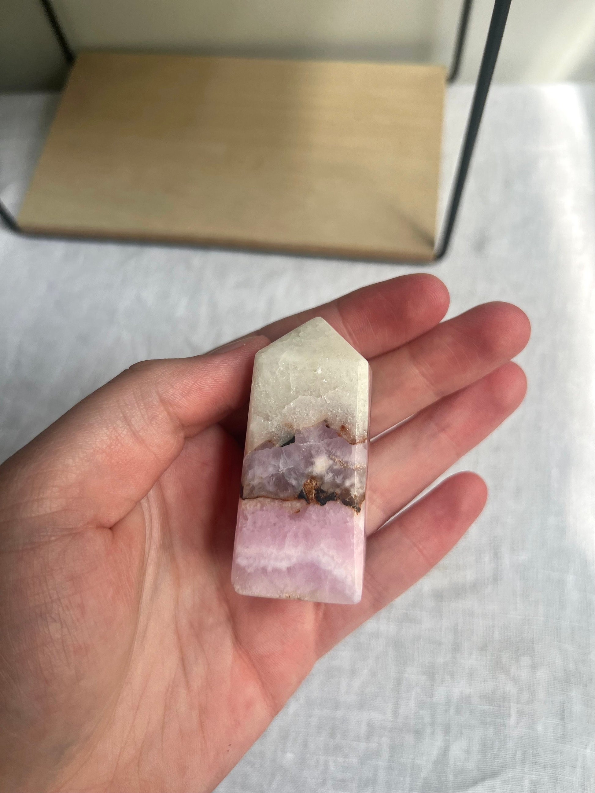 Gorgeous Pink Aragonite Tower | Banded Pink Aragonite Obelisk