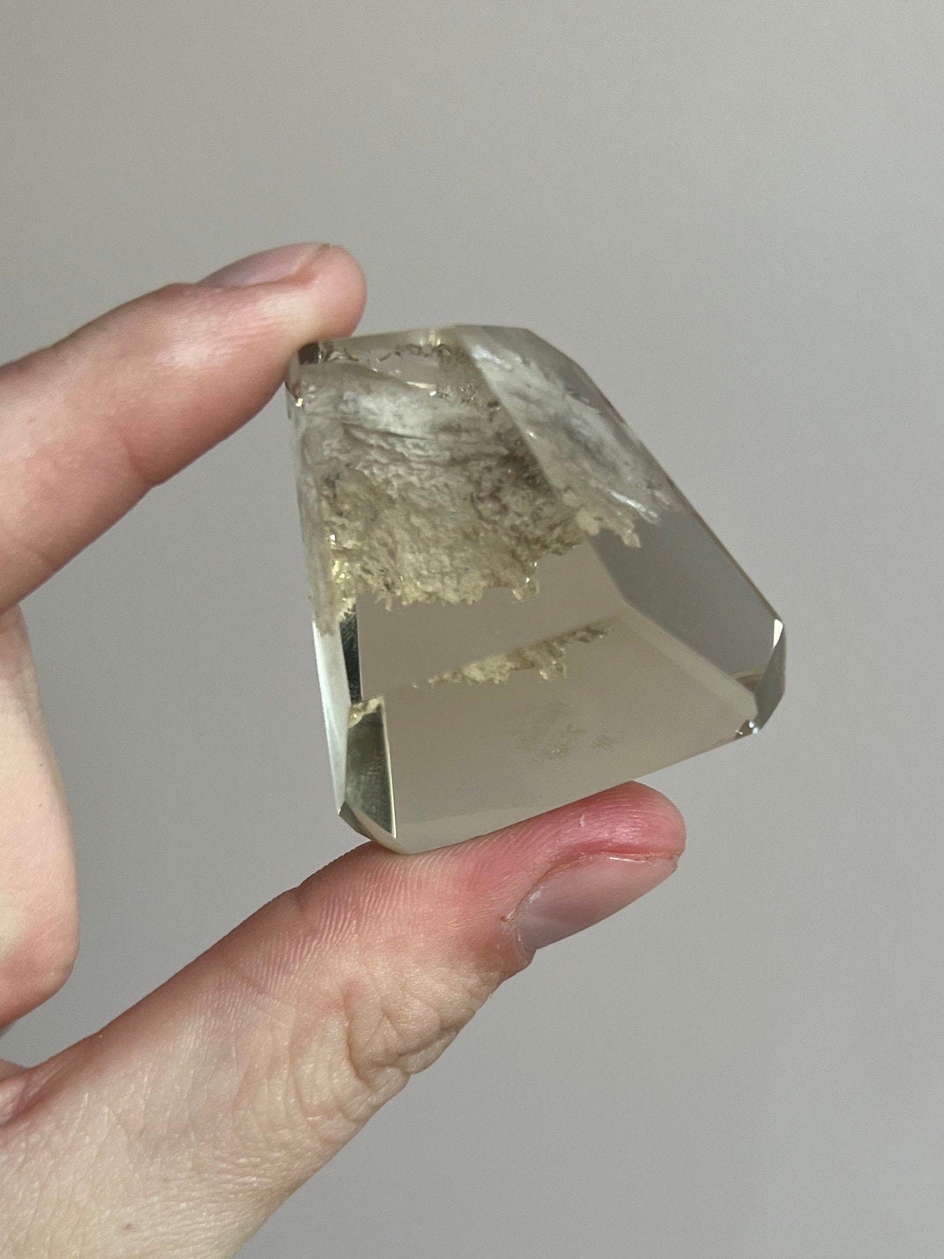 Natural Citrine Freeform Point with Inclusions from Brazil