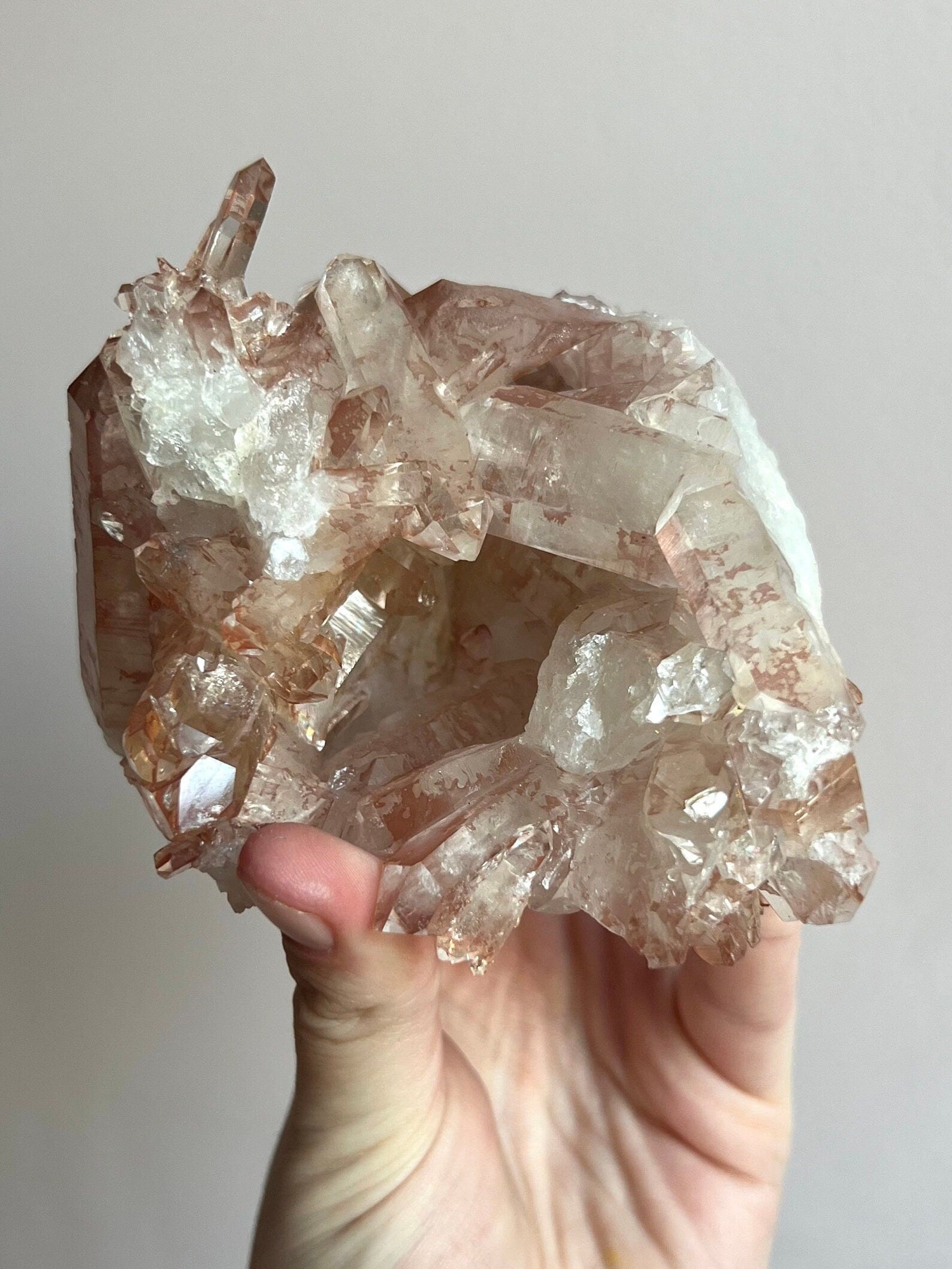 Rare High Quality Lithium Quartz Cluster from Brazil