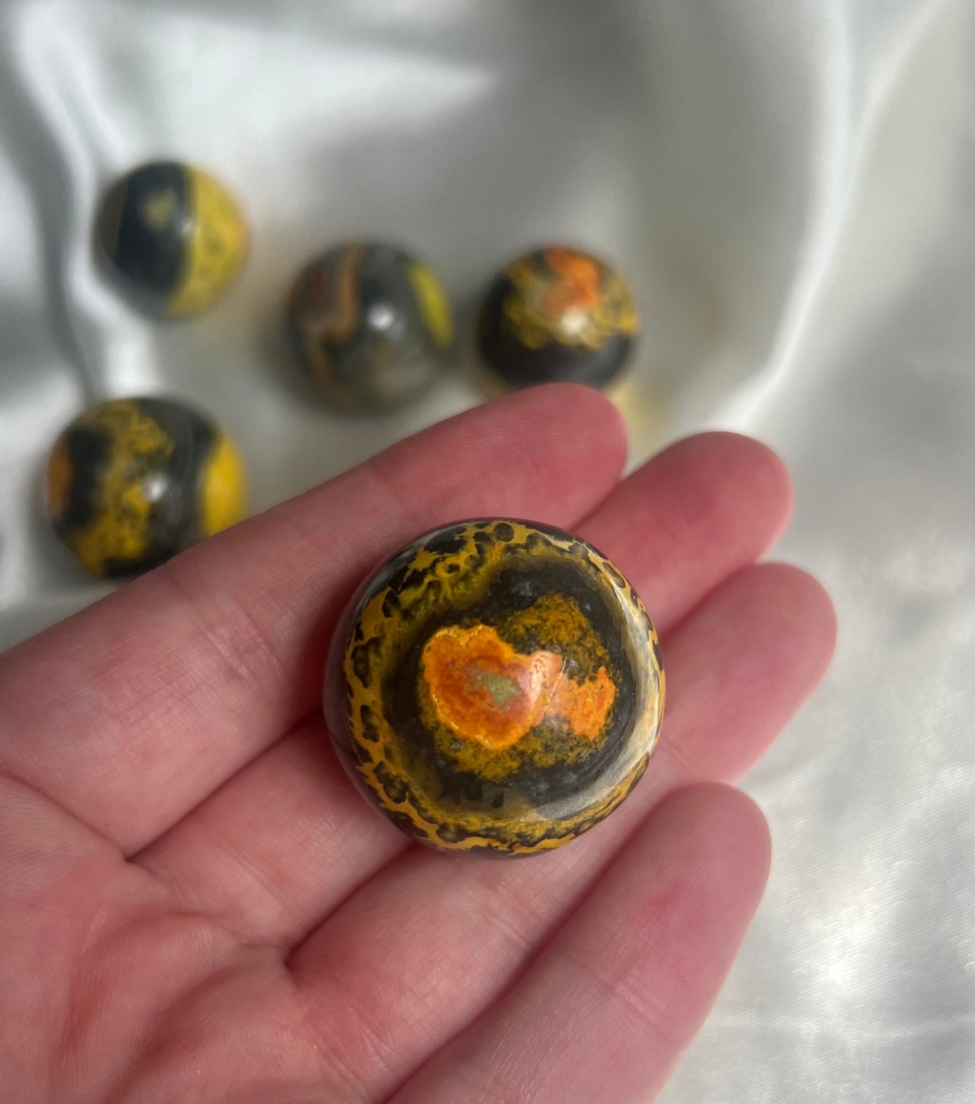 Bumble Bee Jasper Mini Sphere Carving | Bumblebee Jasper Crystal Ball