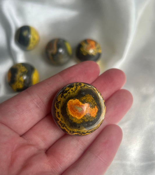 Bumble Bee Jasper Mini Sphere Carving | Bumblebee Jasper Crystal Ball